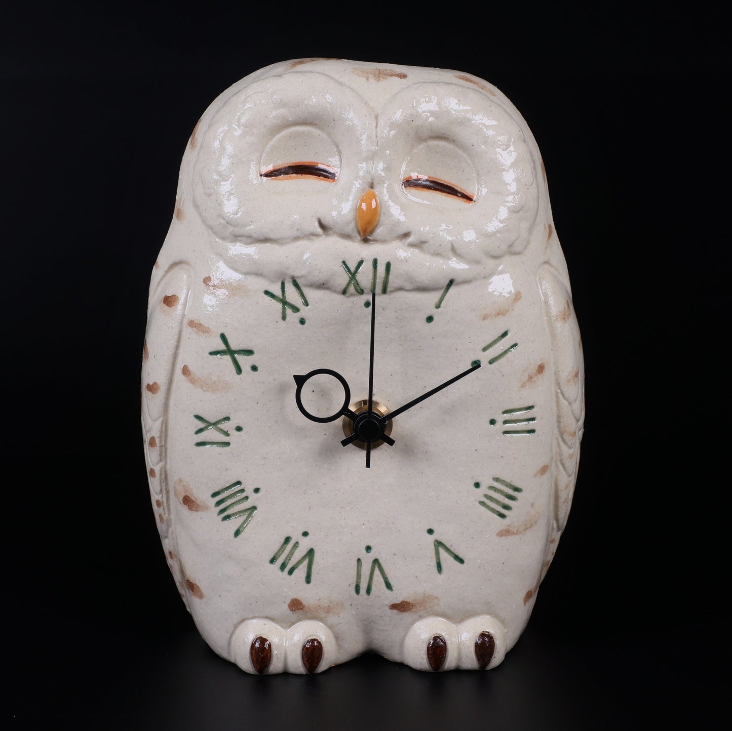Owl clock, Owl shaped analog clock, Owl shaped table clock, Free shipping