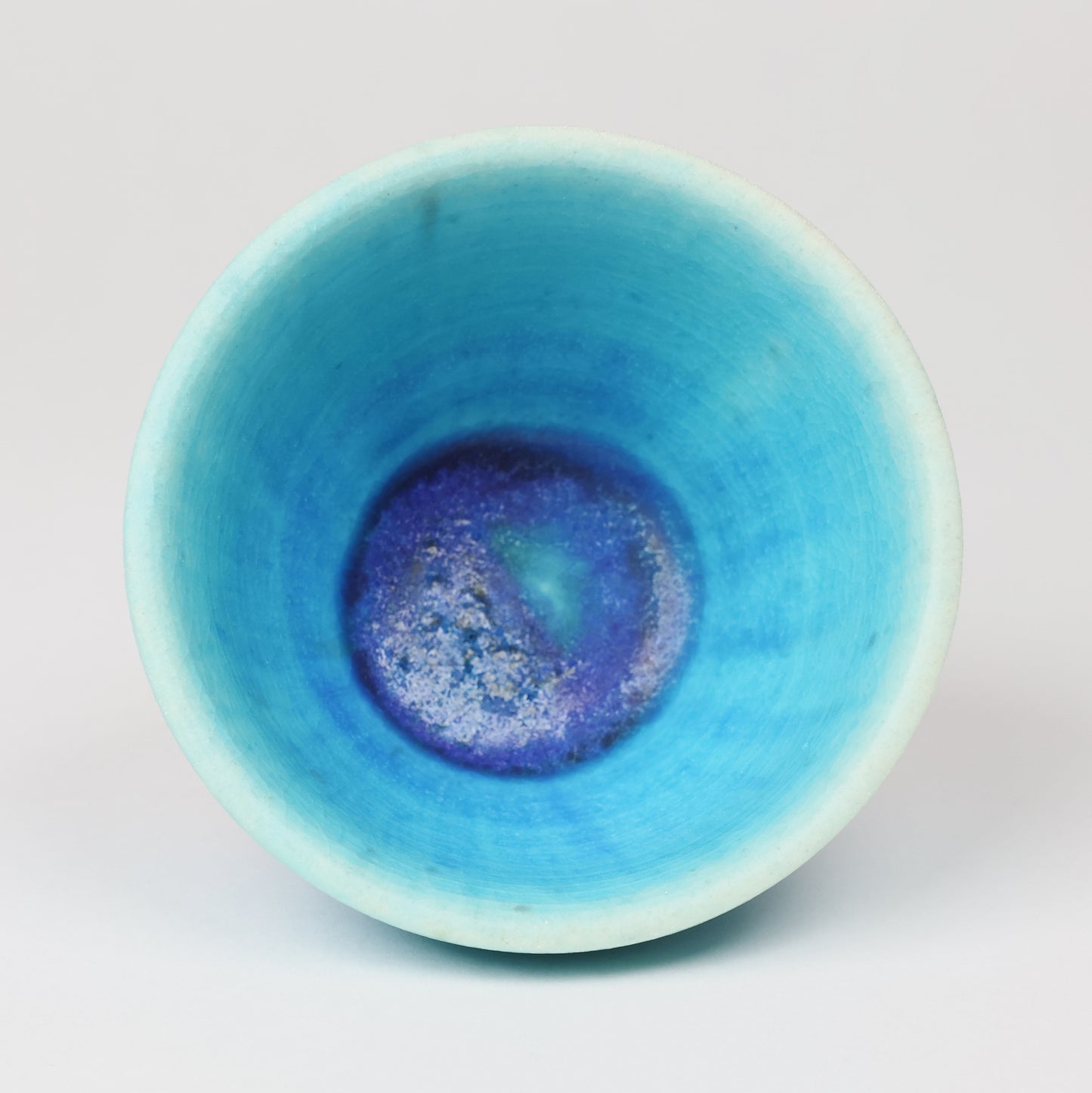Guinomi, Handcrafted Japanese Sake Cup, Traditional Ceramic, Turkey blue, Free shipping