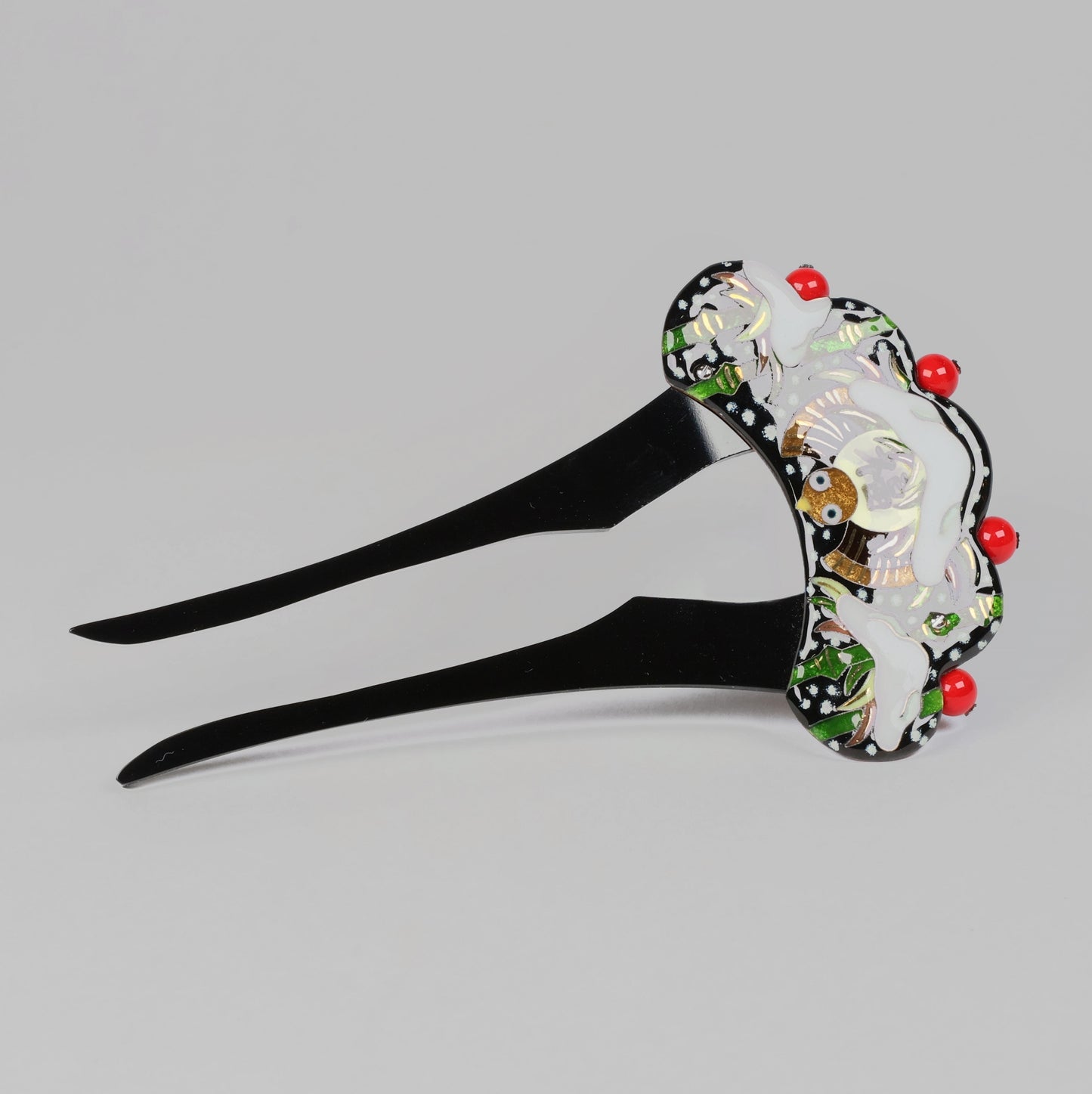 Japanese Kanzashi, Japanese hairpin, Cloisonne hair accessory, Bamboo grass hairpin, Japanese hair ornaments, Hair accessory Japan, Traditional hair accessory Japan, Free shipping