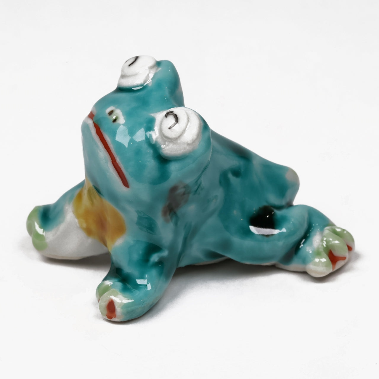 Frog Brooch in Traditional Japanese Shippo-yaki – Cloisonné Enamel Jewelry, cloisonné frog pin, Japanese enamel brooch, shippo yaki accessory, Free shipping