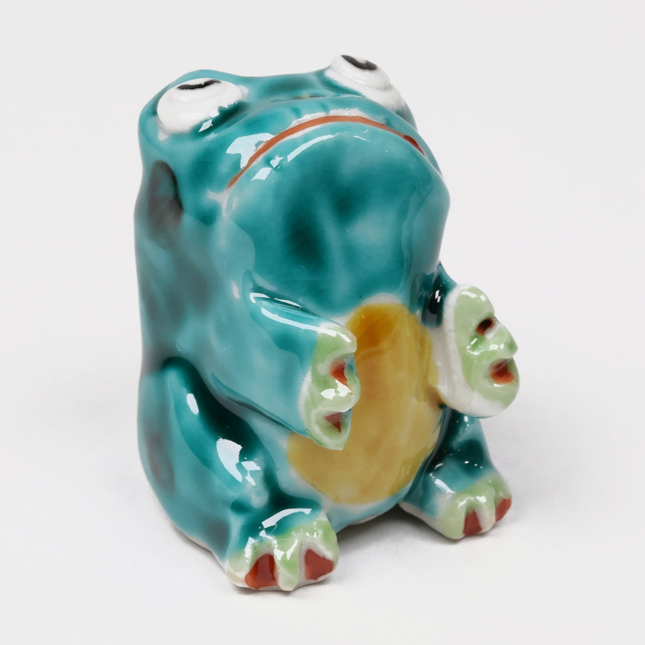 Frog Brooch in Traditional Japanese Shippo-yaki – Cloisonné Enamel Jewelry, cloisonné frog pin, Japanese enamel brooch, shippo yaki accessory, Free shipping