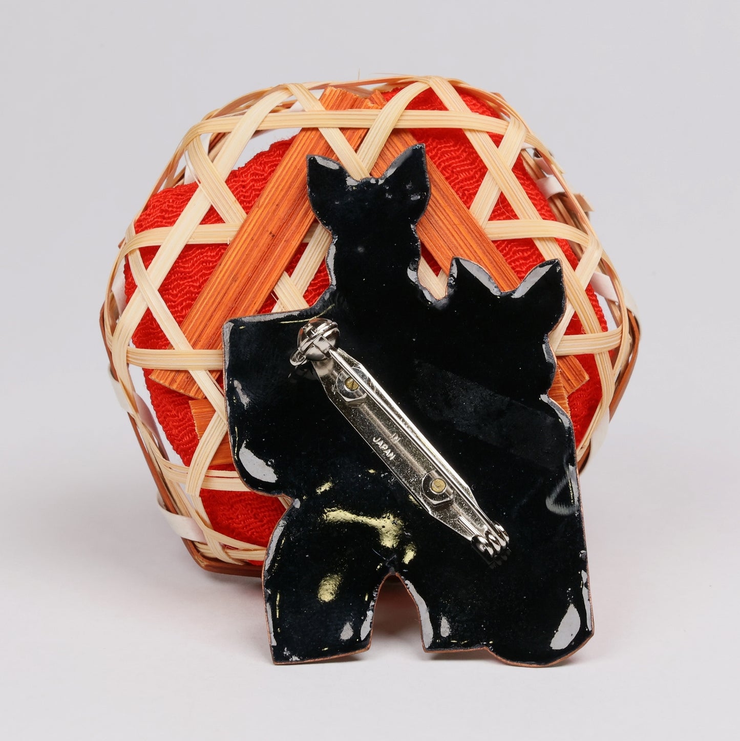 Cloisonne Rabbit Hina Brooch, Usagi Hina Brooch by Keiko Sera, Free Shipping