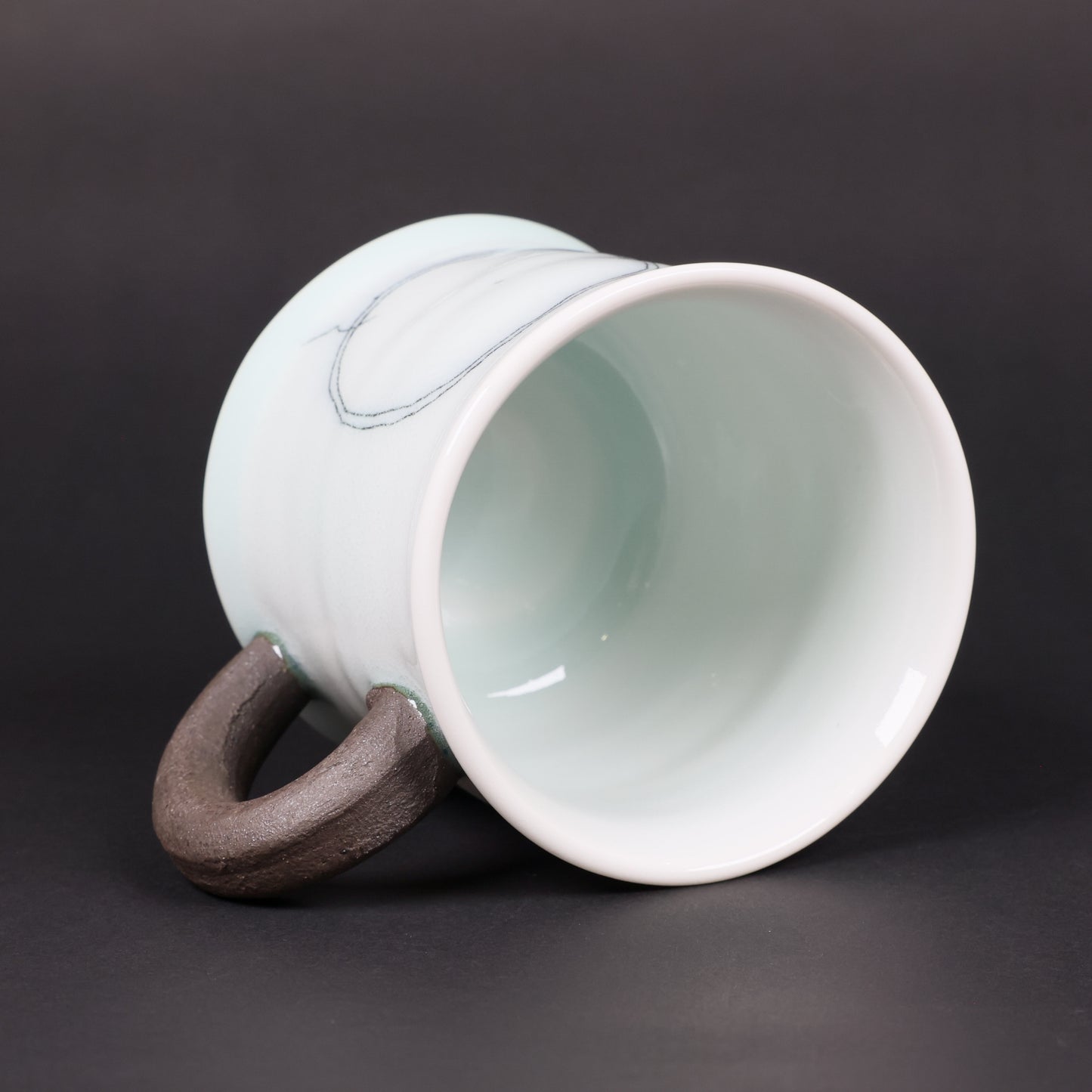 Mug, Art mug, Japanese Mug, Porcelain Mug, Handmade in Japan, Kinya Watanabe, Free shipping