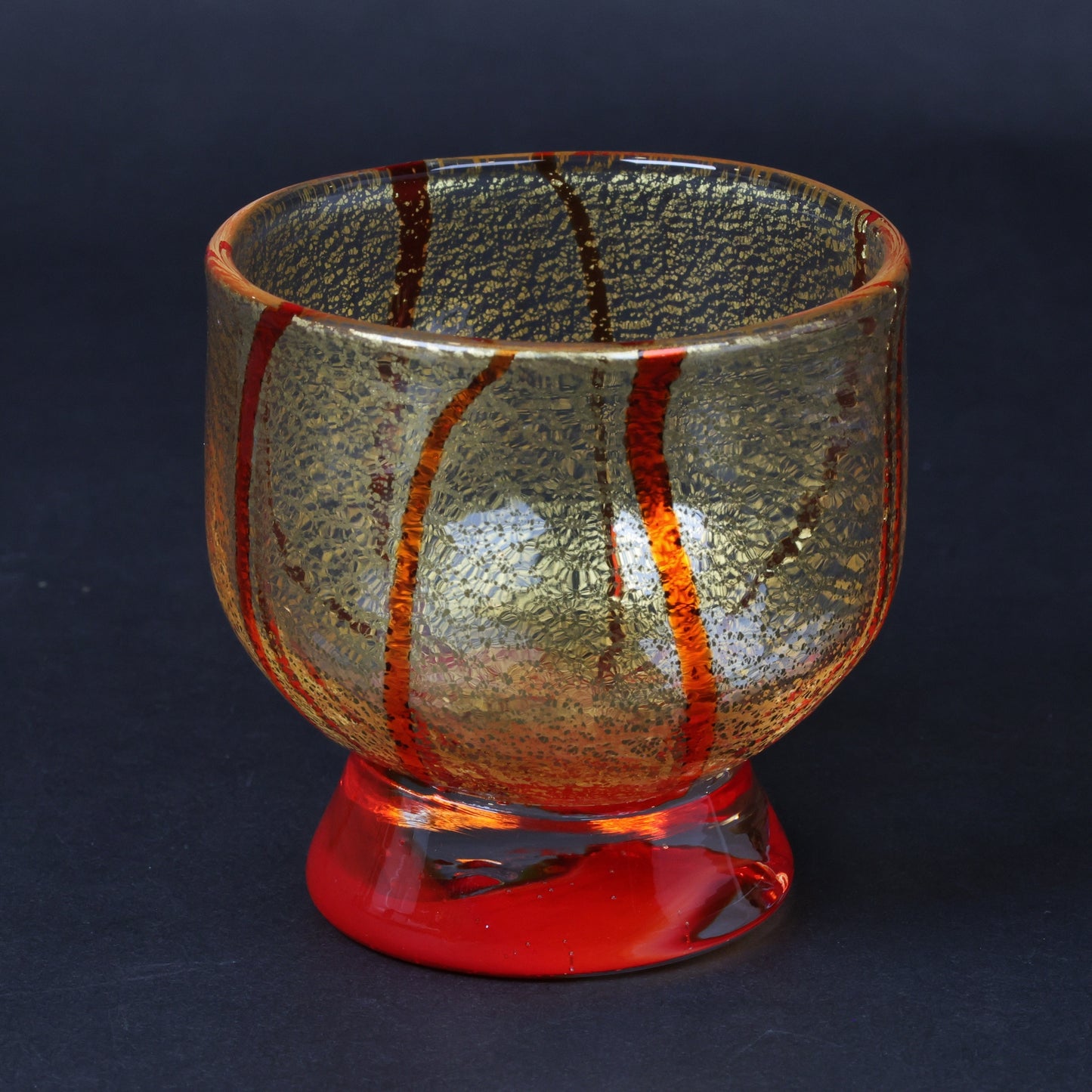 Japanese Sake Glass | Japanese Sake Cup | Hakata Craft Glass | Glass | Red glass | Japanese gift | Made in Japan