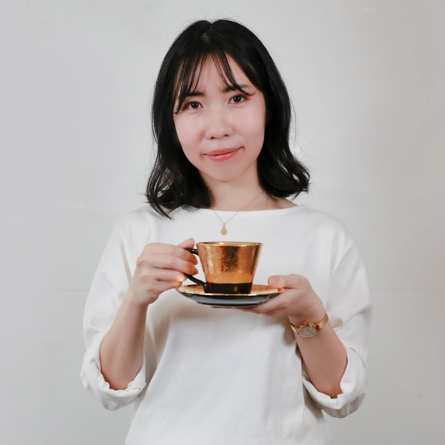Silent Elegance | Arita Coffee Cup & Saucer | Japanese Arita cup and saucer | luxury gift for coffee lovers
