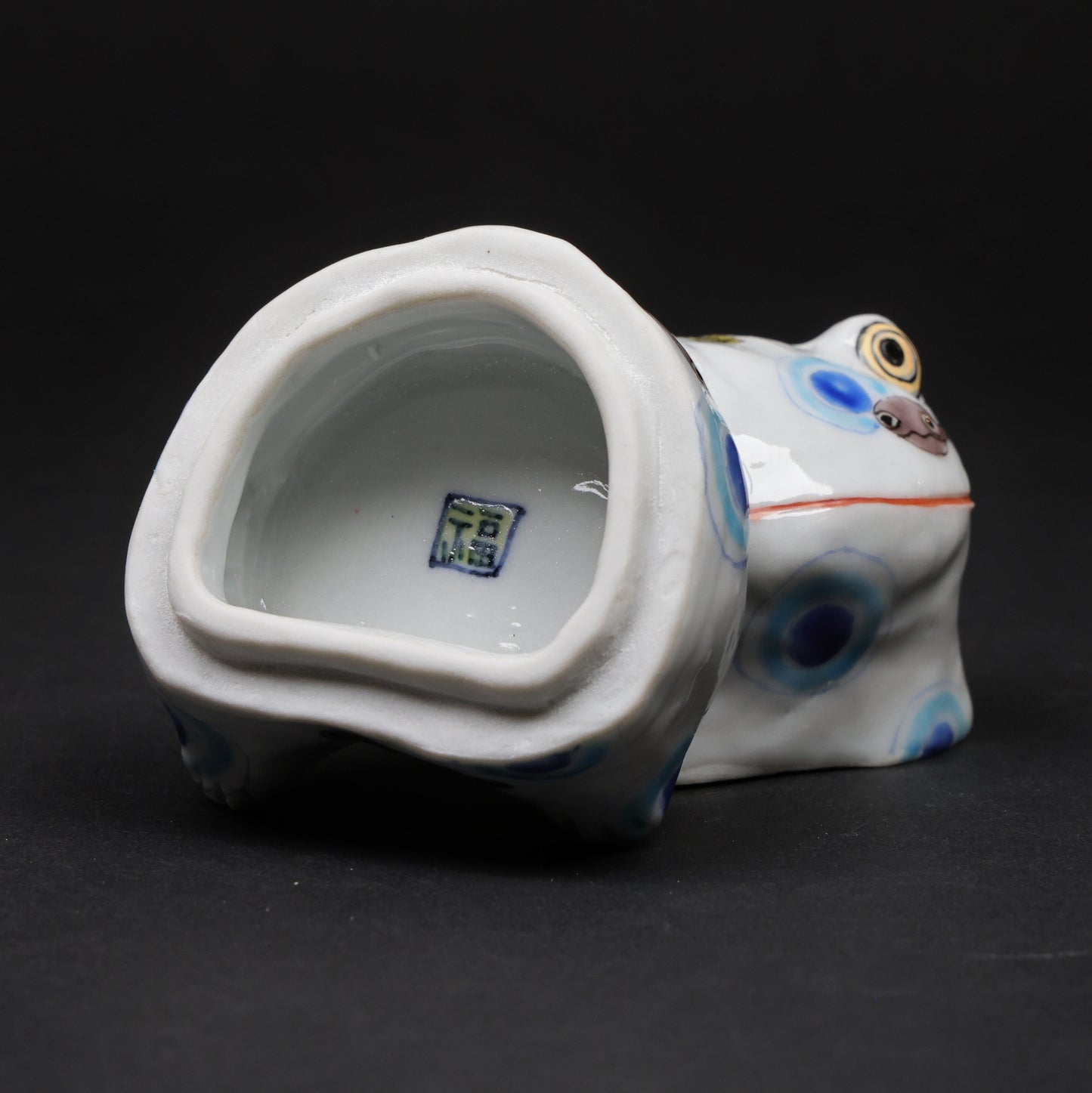Handcrafted Japanese Frog Ceramic Box – Whimsical Tadpole Design | Incense or Jewelry Holder, frog figurine