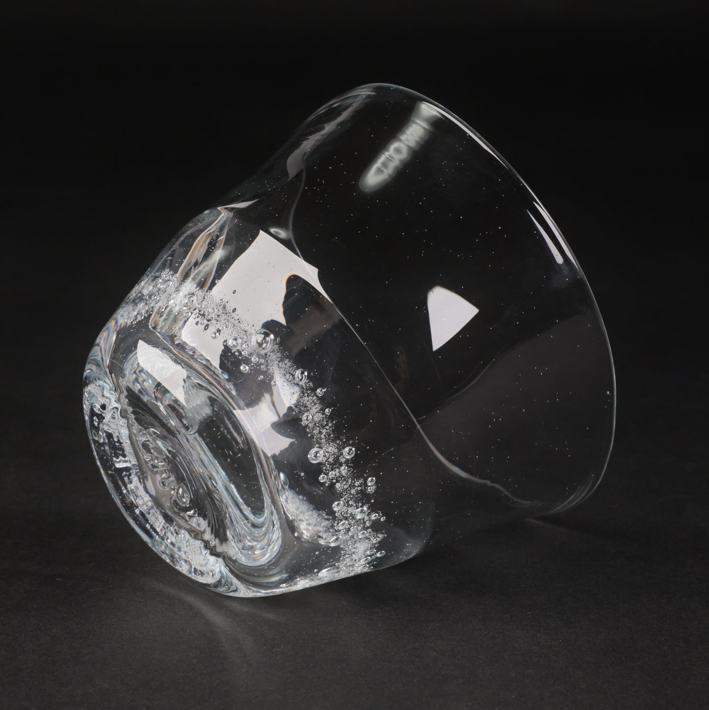 Handcrafted Blown Glass|Handmade Blown Glass Rock Glass | Artisanal Blown Glass Rock Glass | Made in Japan