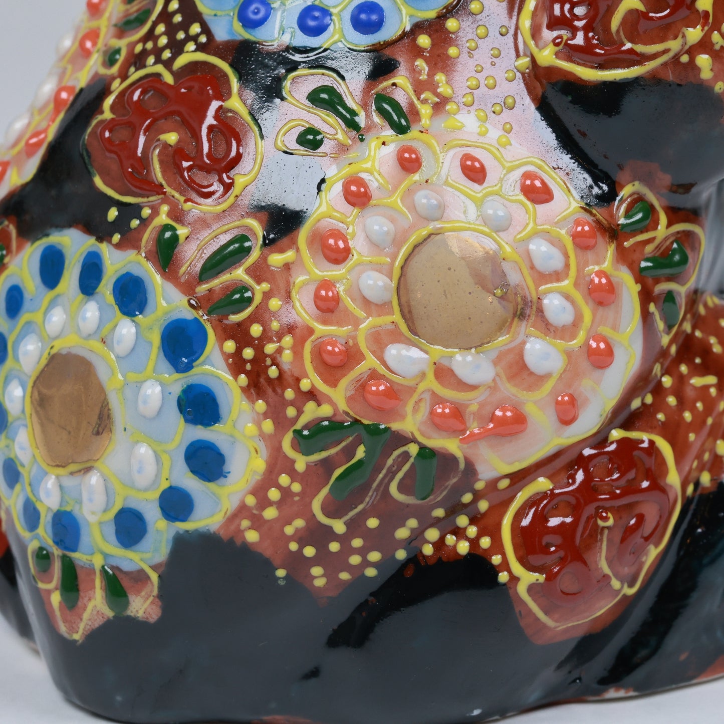 A-Un Blessing Frog | Kutani Ware | Black Kutani Figurine for Fortune & Prosperity | Made in Japan