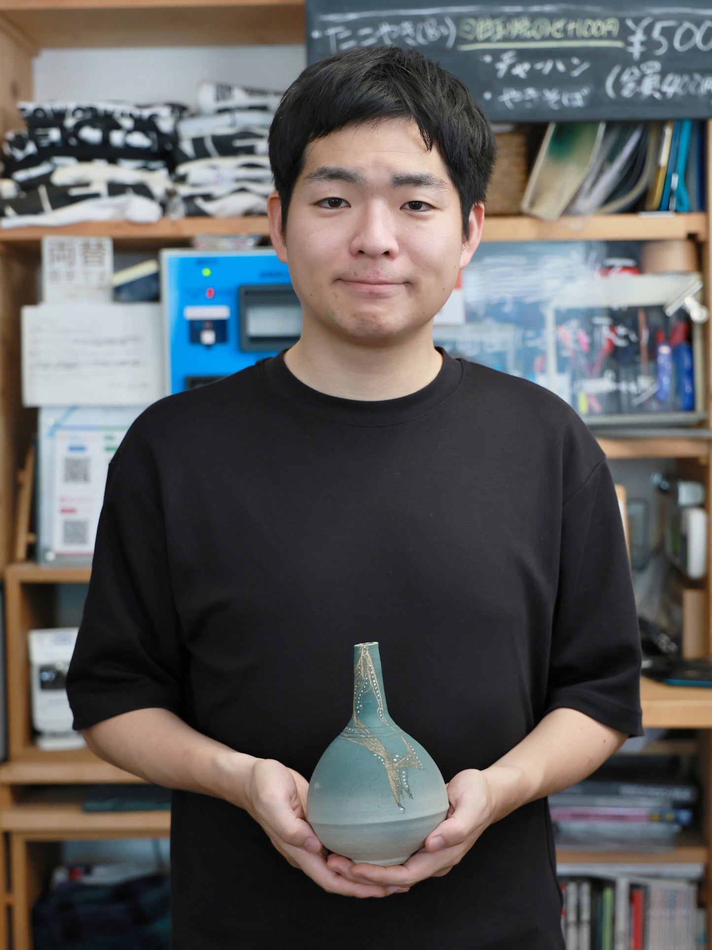 Matcha Mist | Handmade Kasama Ware Flower Vase | Green Haze | Kasama Pottery Bud Vase | Japanese ceramic vase | Small flower vase | Made in Japan