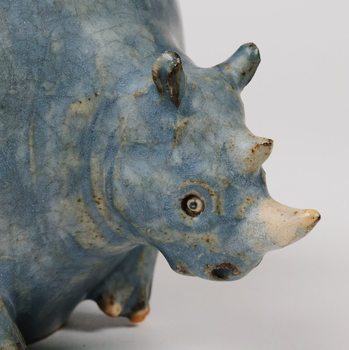 Japanese Rhinoceros Mug | Handmade Ceramic Mug | Agano Pottery | Animal Coffee Mug | Artisan Pottery | Japanese Pottery | Unique Coffee Cup | Collectible Mug | Made in Japan | Gift for Animal Lovers