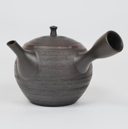 Red Dots Tokoname Teapot 340ml | Hokuryugama | Tradition Meets Modern Design | Japanese Tokoname Teapot
