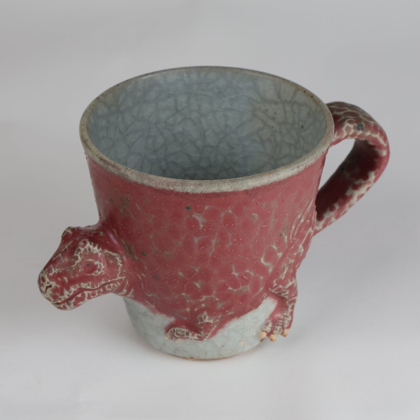 Tyrannosaurus Dinosaur Mug | Handmade Japanese Ceramic Art Cup | Handcrafted Tyrannosaurus Mug | Made in Japan