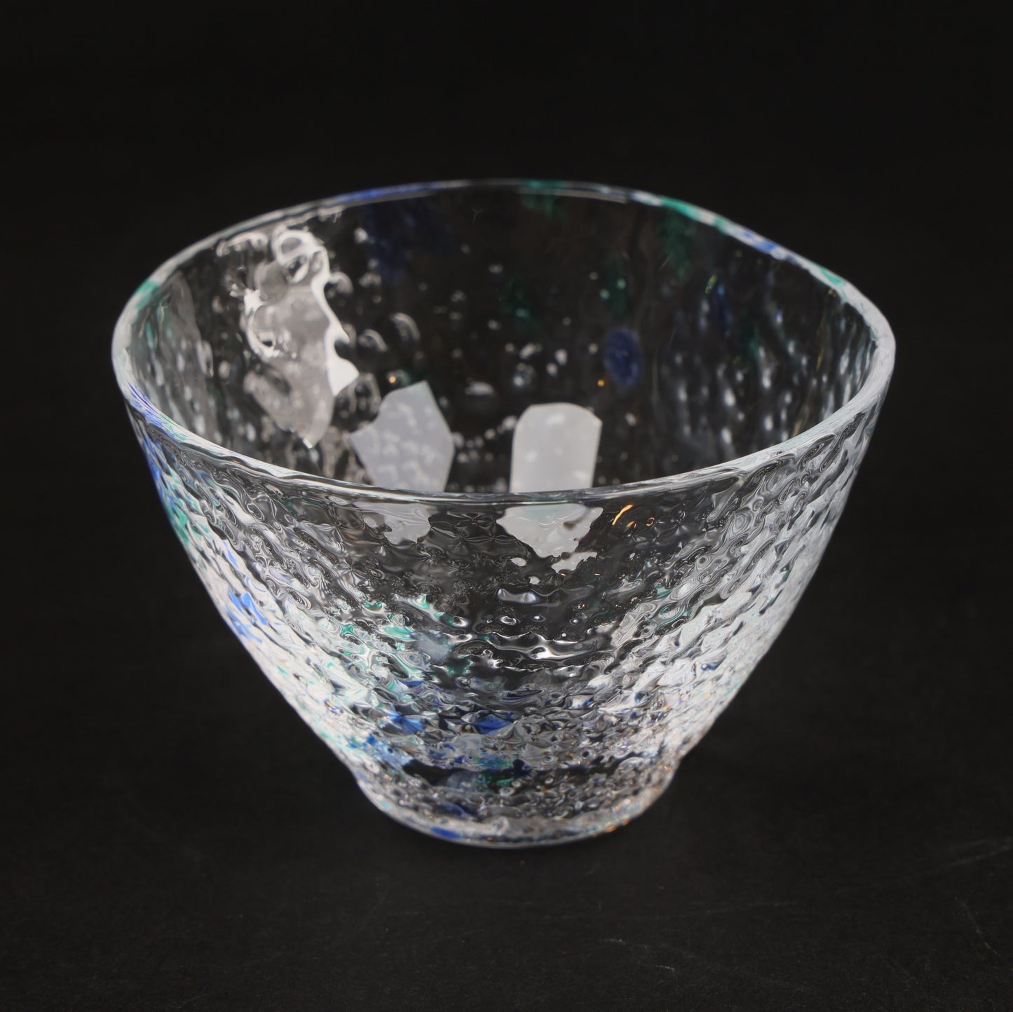 Edo Glass Sake Cups Set of 3 | Mizusaki Glass “Kōsai” Guinomi | Japanese Handmade Glassware | Sake cup | Made in Japan