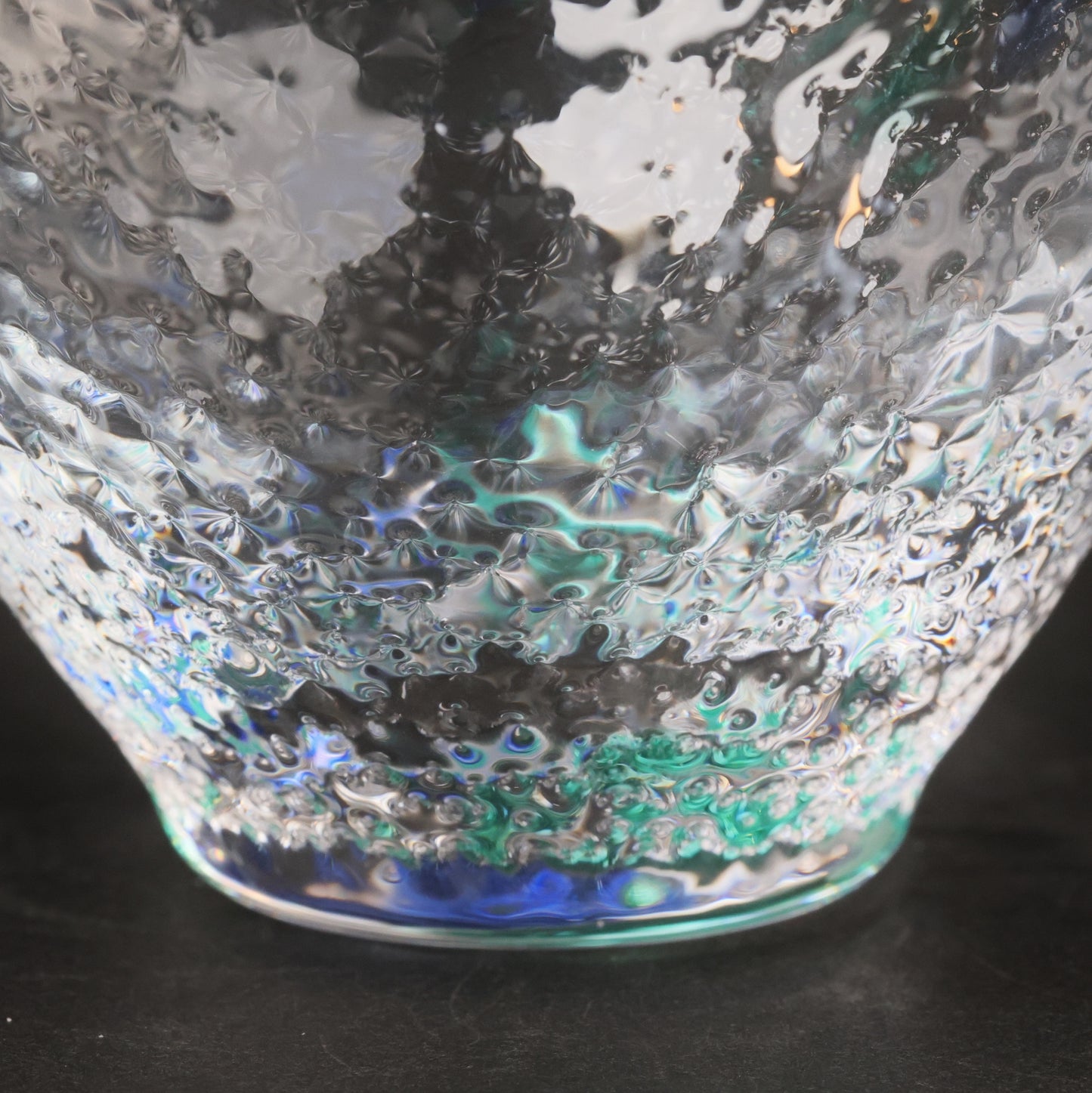 Edo Glass Sake Cups Set of 3 | Mizusaki Glass “Kōsai” Guinomi | Japanese Handmade Glassware | Sake cup | Made in Japan