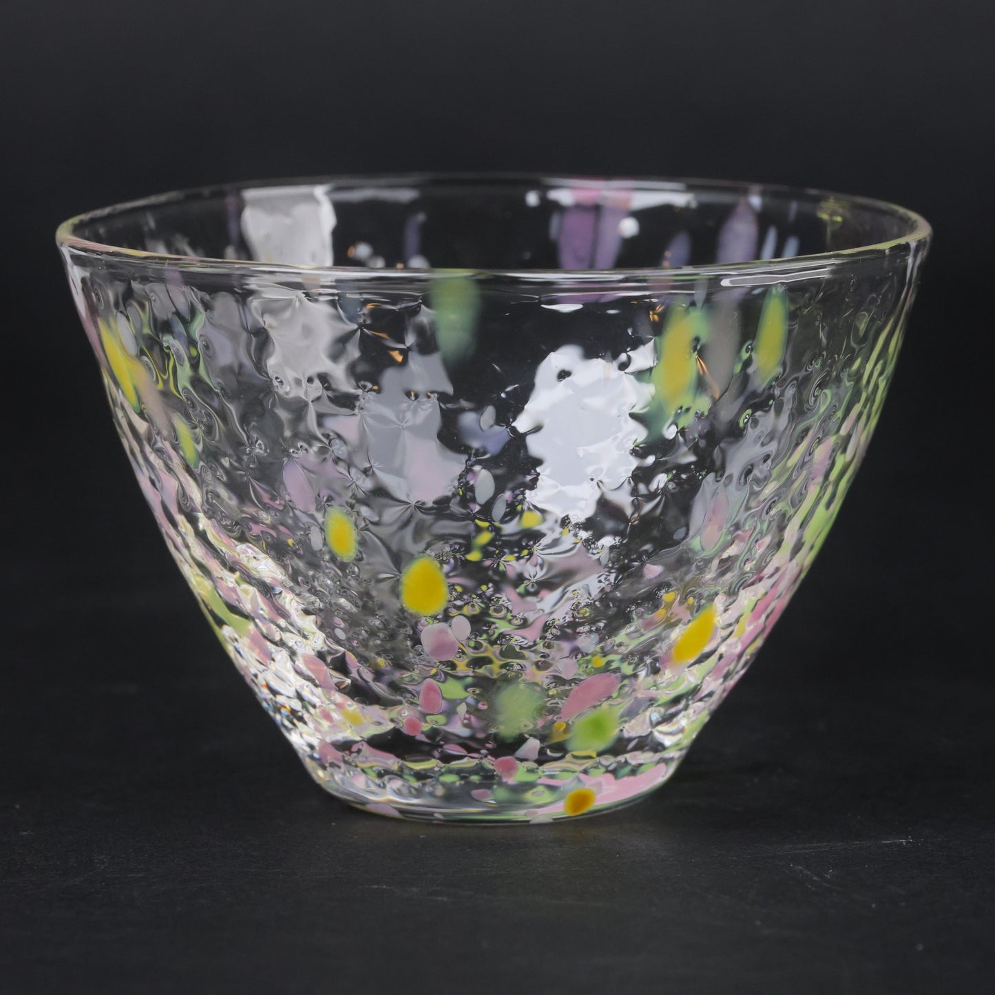 Edo Glass Sake Cups Set of 3 | Mizusaki Glass “Kōsai” Guinomi | Japanese Handmade Glassware | Sake cup | Made in Japan