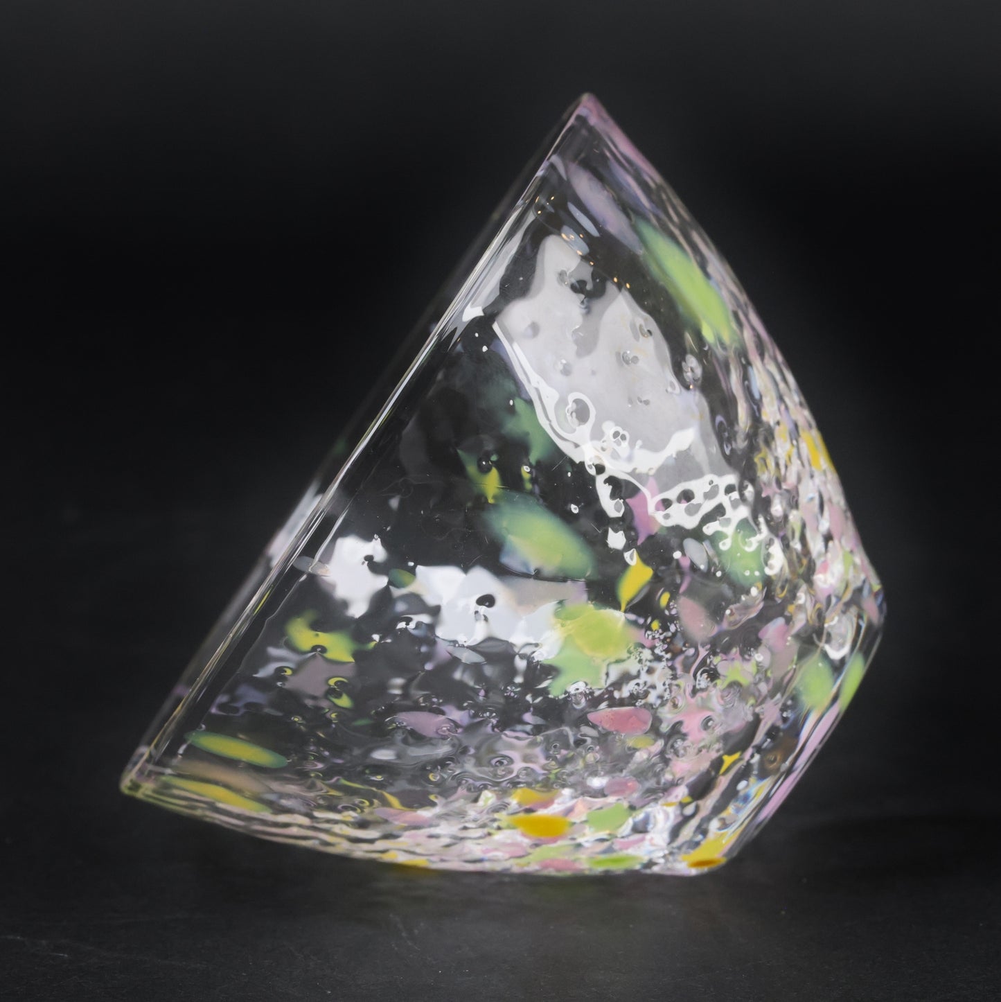 Edo Glass Sake Cups Set of 3 | Mizusaki Glass “Kōsai” Guinomi | Japanese Handmade Glassware | Sake cup | Made in Japan