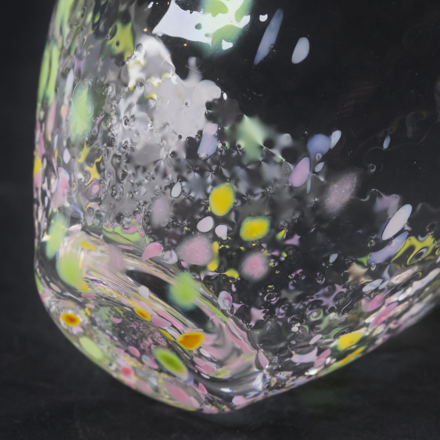 Edo Glass Sake Cups Set of 3 | Mizusaki Glass “Kōsai” Guinomi | Japanese Handmade Glassware | Sake cup | Made in Japan