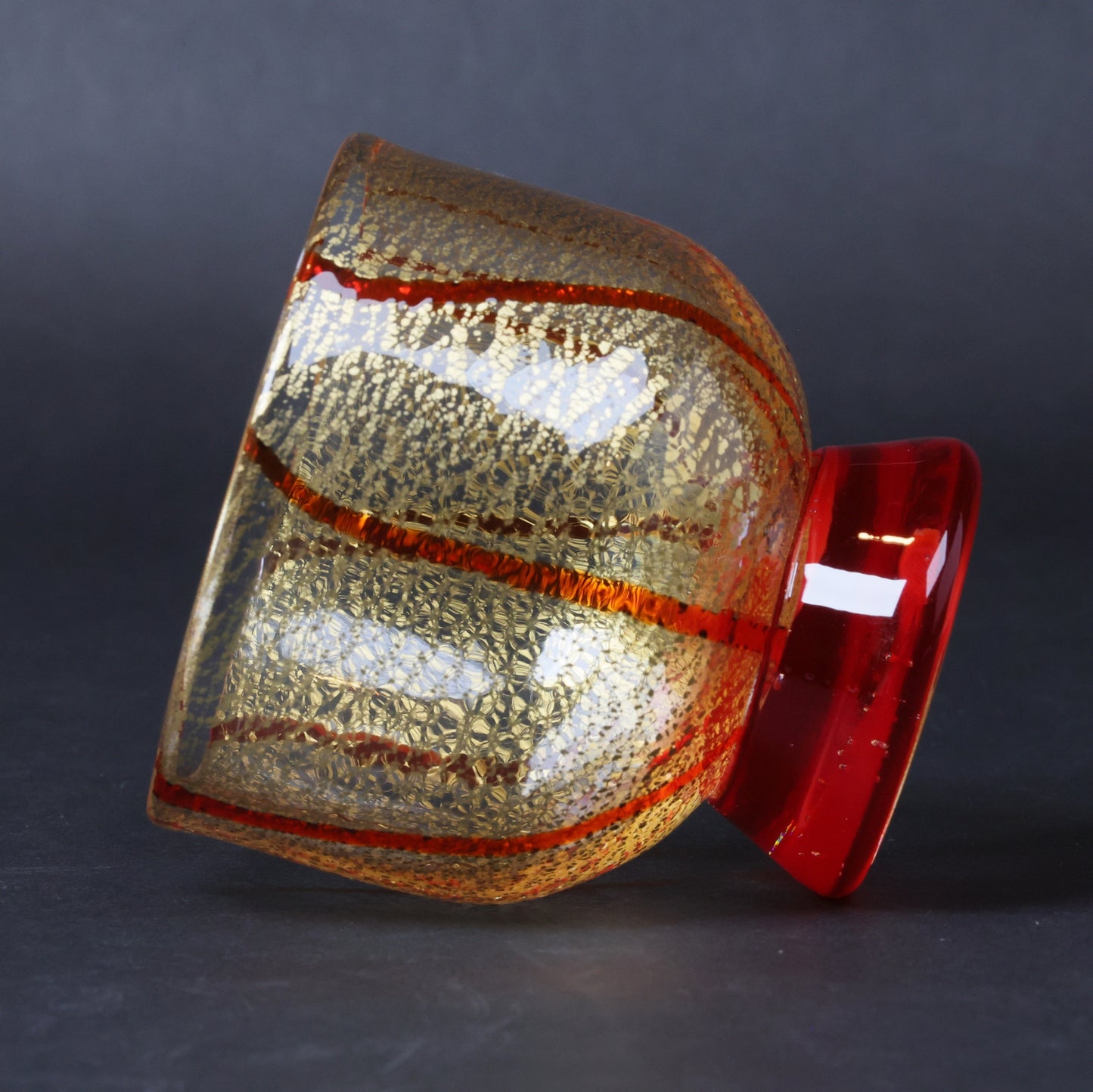 Japanese Sake Glass | Japanese Sake Cup | Hakata Craft Glass | Glass | Red glass | Japanese gift | Made in Japan