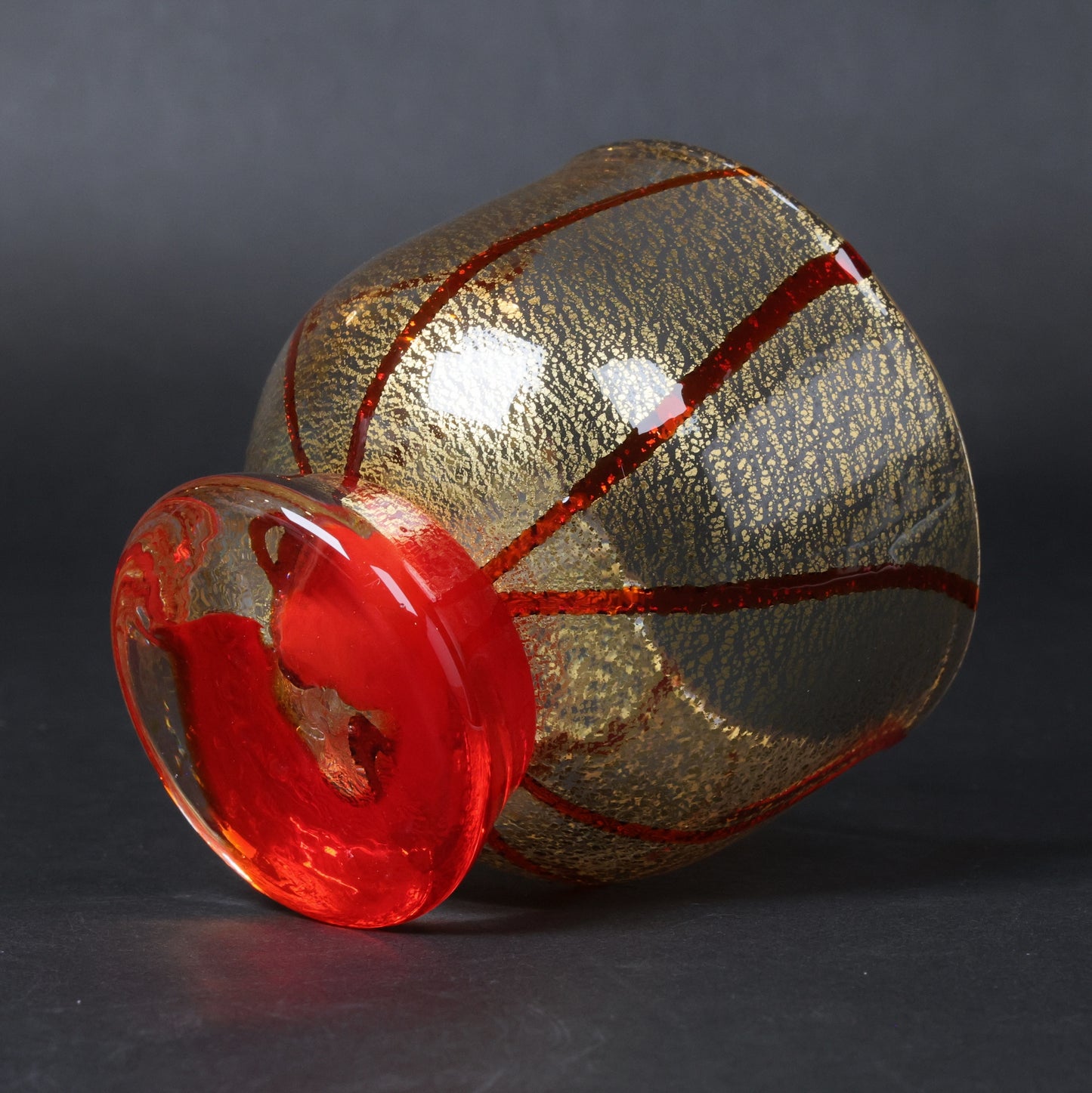 Japanese Sake Glass | Japanese Sake Cup | Hakata Craft Glass | Glass | Red glass | Japanese gift | Made in Japan