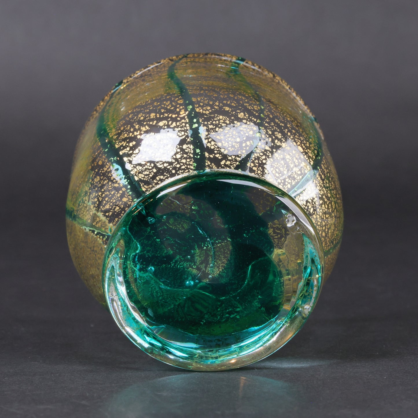 Sake Glass | Japanese Sake glass | Hakata Vidro Gold Leaf Glass | Green glass | Made in Japan