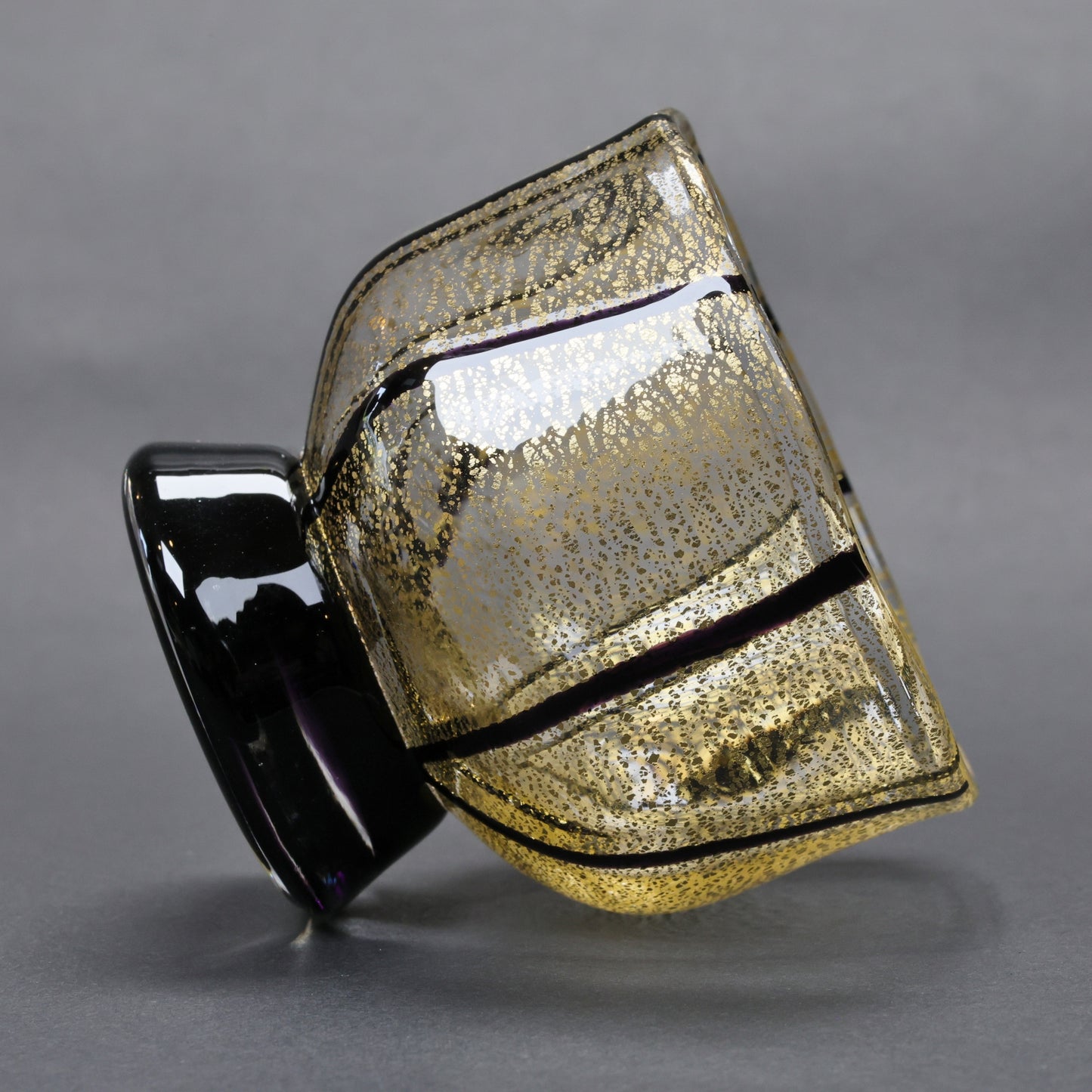 Gold Leaf Glass Sake Cup | Hakata Glass | Premium Chilled Sake Cup | Gold-Decorated Glass Sakeware | Handmade in Japan Sake Cup | Made in Japan