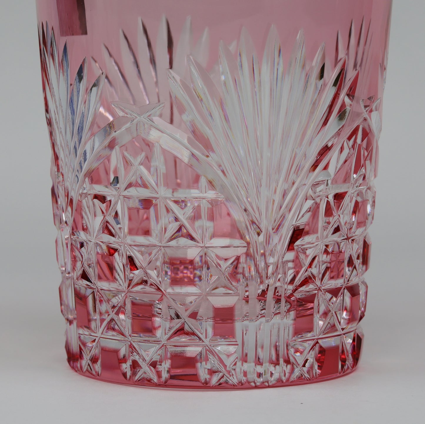 Japanese Traditional Craft | Edo Kiriko Pair Glasses (Rock Glasses, Wooden Box Included) | Japanese Glassware |