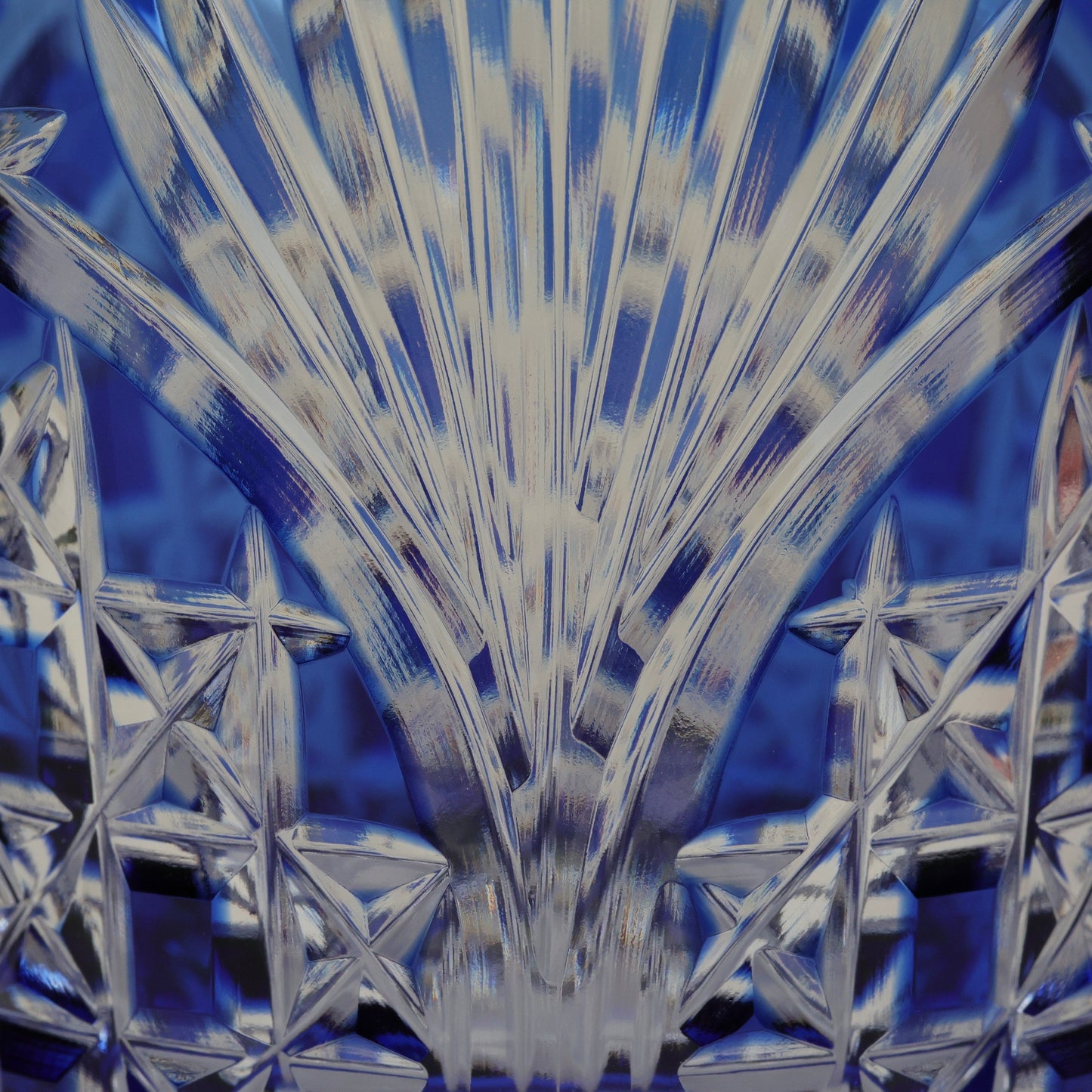 Japanese Traditional Craft | Edo Kiriko Pair Glasses (Rock Glasses, Wooden Box Included) | Japanese Glassware |