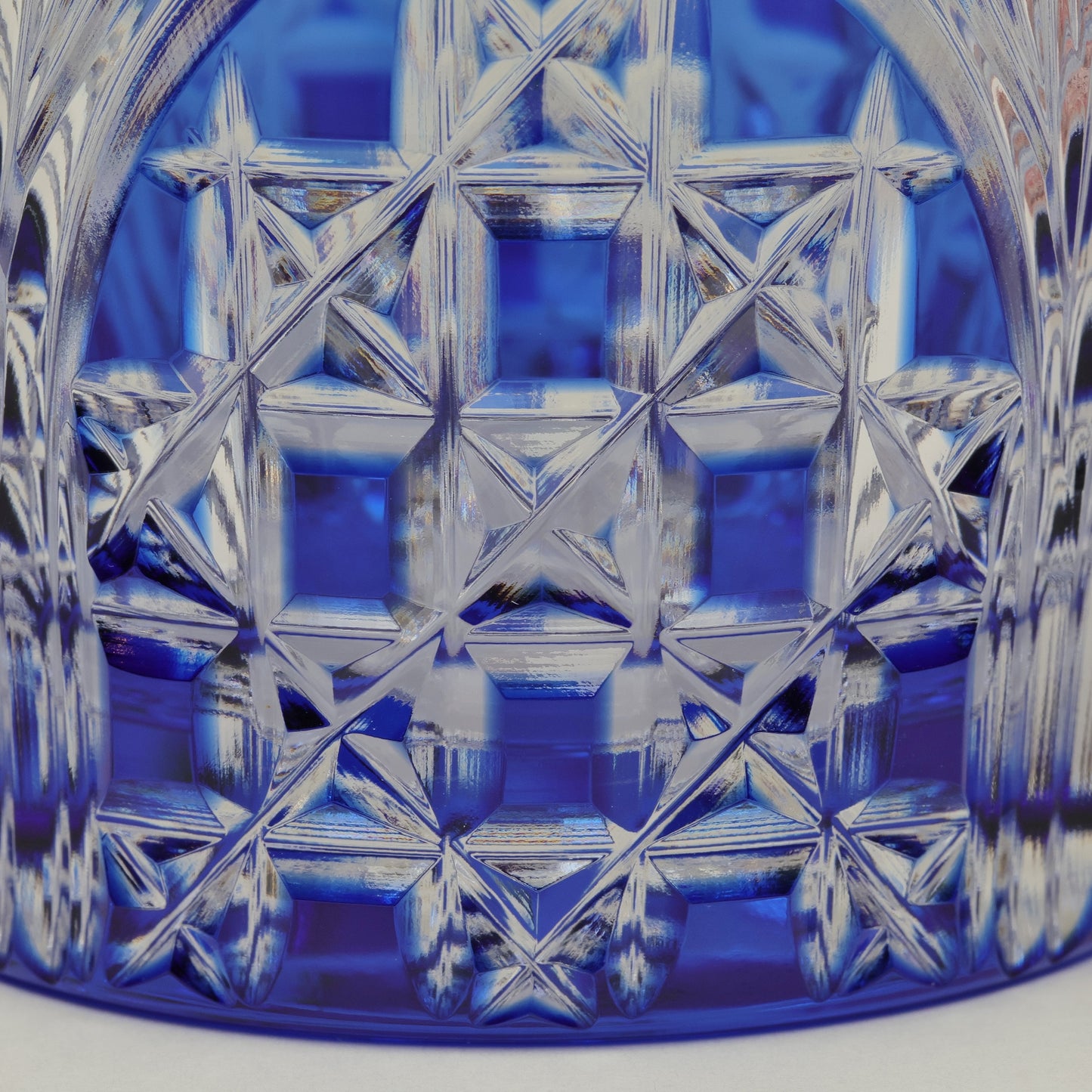 Japanese Traditional Craft | Edo Kiriko Pair Glasses (Rock Glasses, Wooden Box Included) | Japanese Glassware |