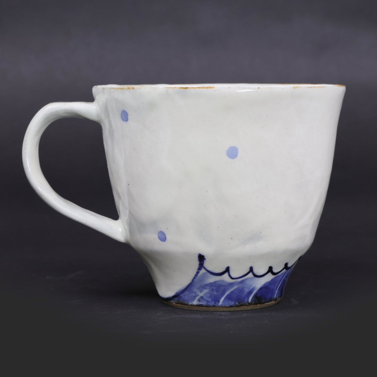 Hasami Ware Pair Mug Set | “Catch a Sea Bream with a Shrimp” Story Design | Hand-Painted pair mags | Hasami Ware | Made in Japan