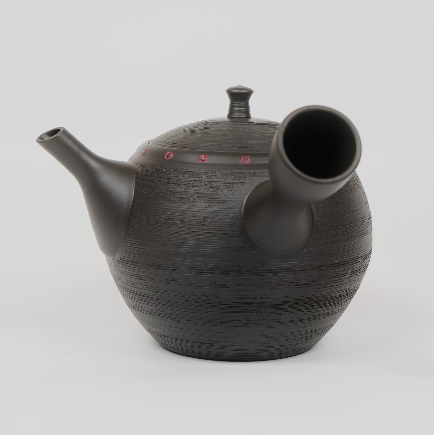 Red Dots Tokoname Teapot 340ml | Hokuryugama | Tradition Meets Modern Design | Japanese Tokoname Teapot