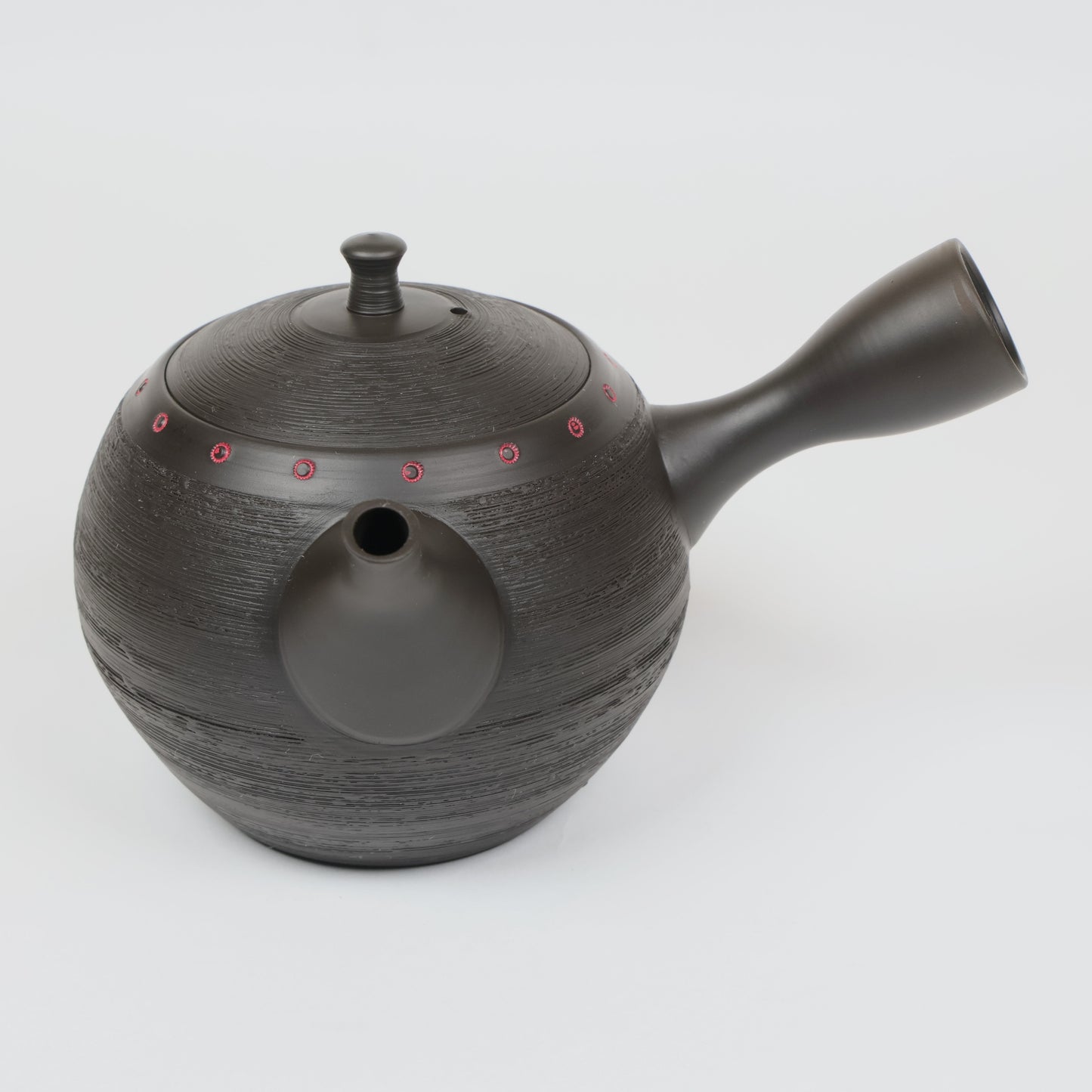 Red Dots Tokoname Teapot 340ml | Hokuryugama | Tradition Meets Modern Design | Japanese Tokoname Teapot