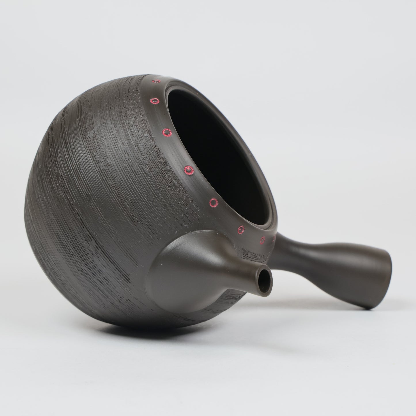 Red Dots Tokoname Teapot 340ml | Hokuryugama | Tradition Meets Modern Design | Japanese Tokoname Teapot