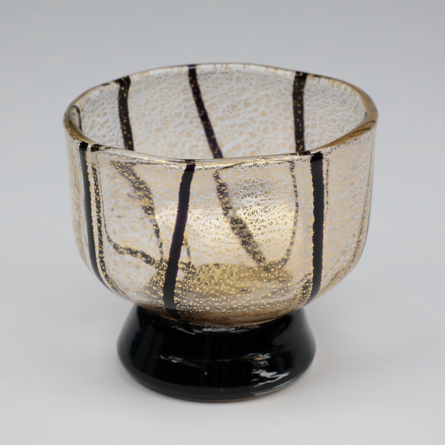 Gold Leaf Glass Sake Cup | Hakata Glass | Premium Chilled Sake Cup | Gold-Decorated Glass Sakeware | Handmade in Japan Sake Cup | Made in Japan