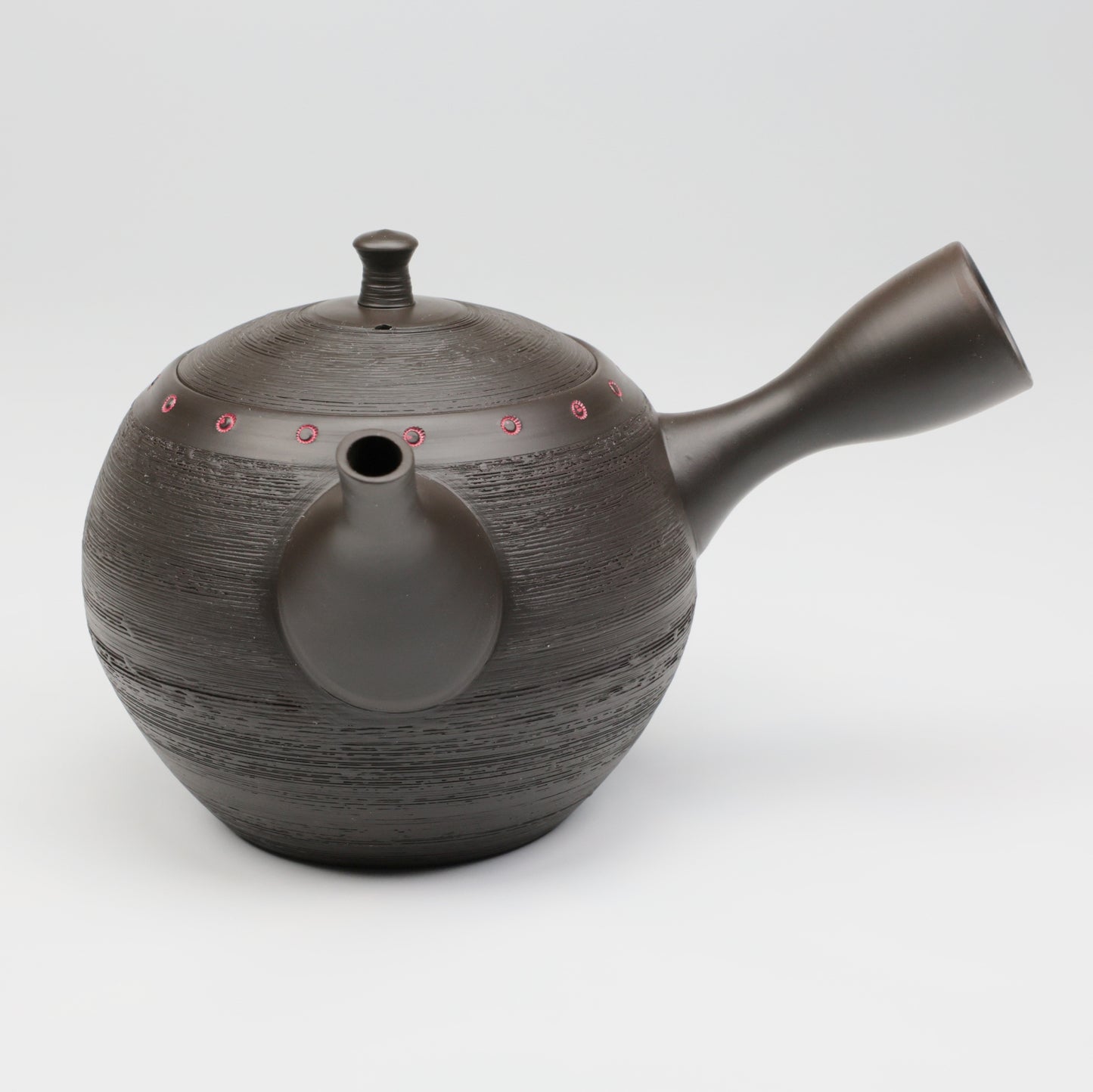 Red Dots Tokoname Teapot 340ml | Hokuryugama | Tradition Meets Modern Design | Japanese Tokoname Teapot