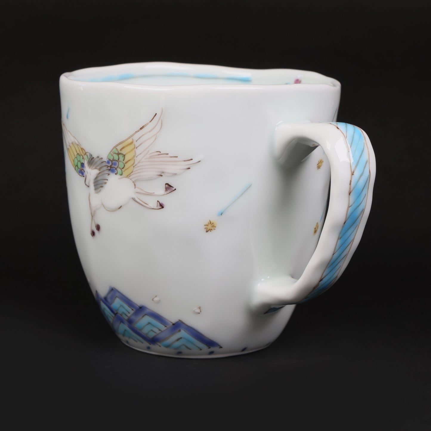 Pegasus Sky-Flight Mug｜Hand-Painted Porcelain by Ransu Kiln | Handcrafted Porcelain Mug | Limited-Edition Hand-Painted Porcelain | Made in Japan