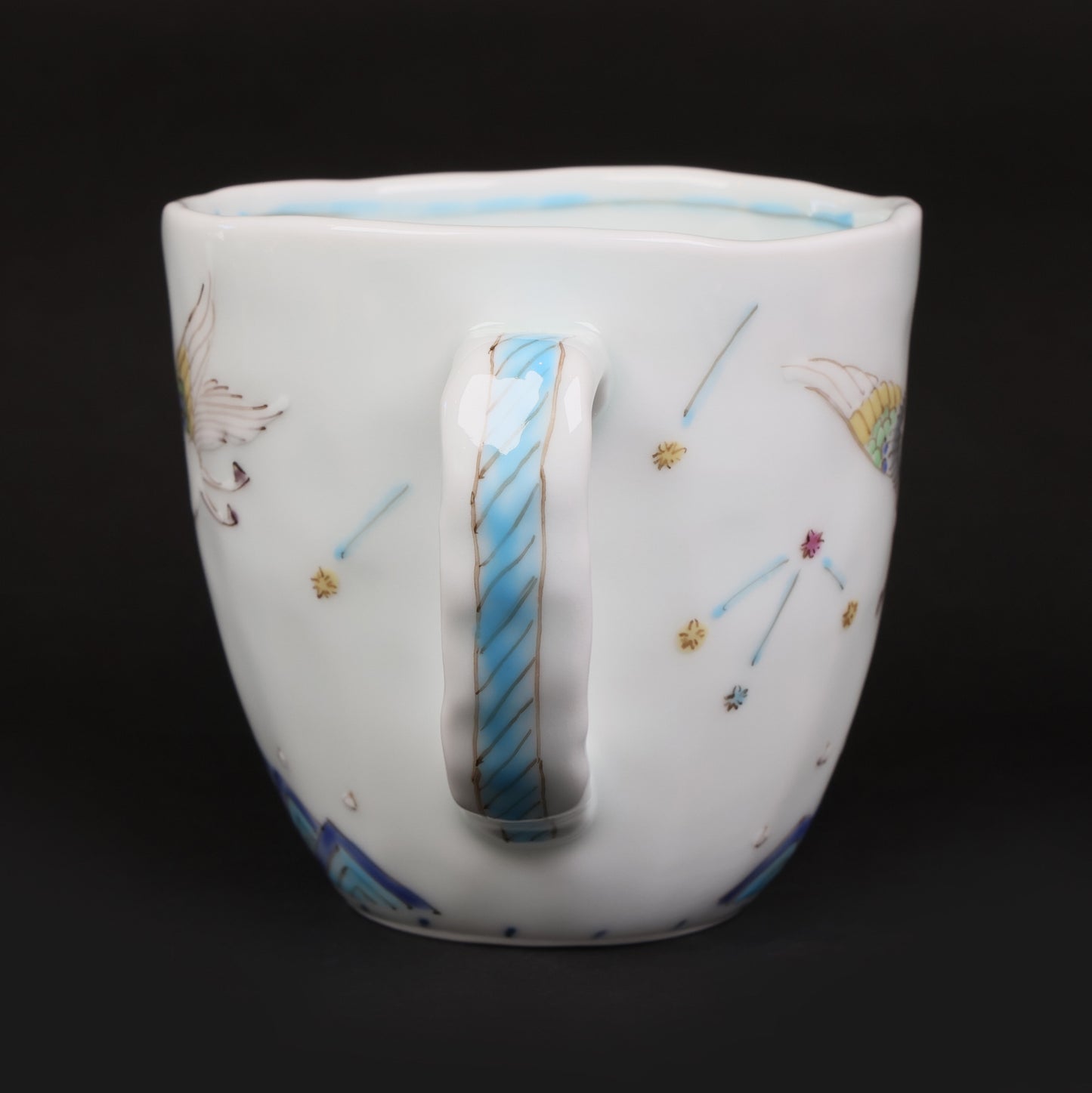 Pegasus Sky-Flight Mug｜Hand-Painted Porcelain by Ransu Kiln | Handcrafted Porcelain Mug | Limited-Edition Hand-Painted Porcelain | Made in Japan