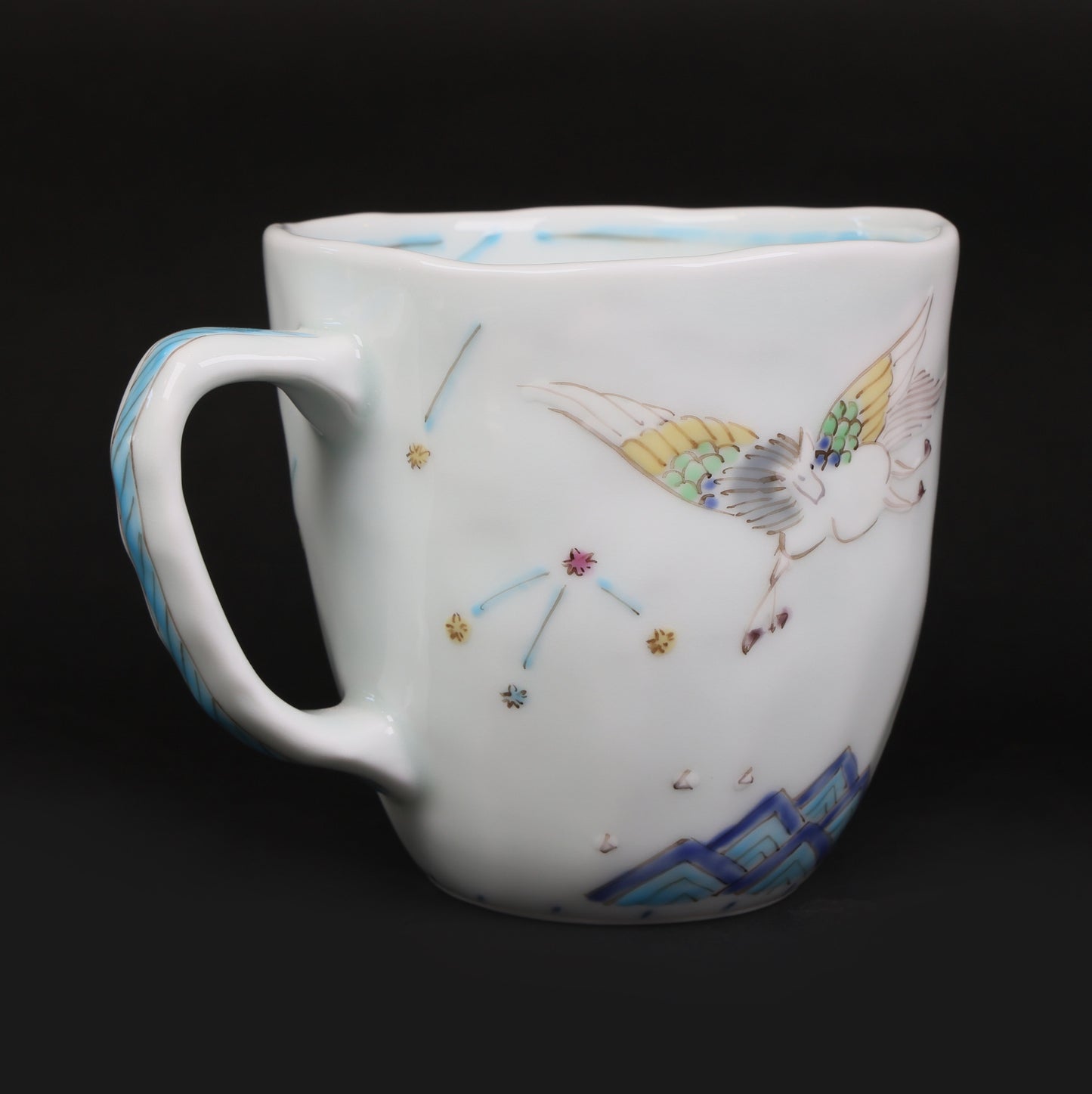Pegasus Sky-Flight Mug｜Hand-Painted Porcelain by Ransu Kiln | Handcrafted Porcelain Mug | Limited-Edition Hand-Painted Porcelain | Made in Japan