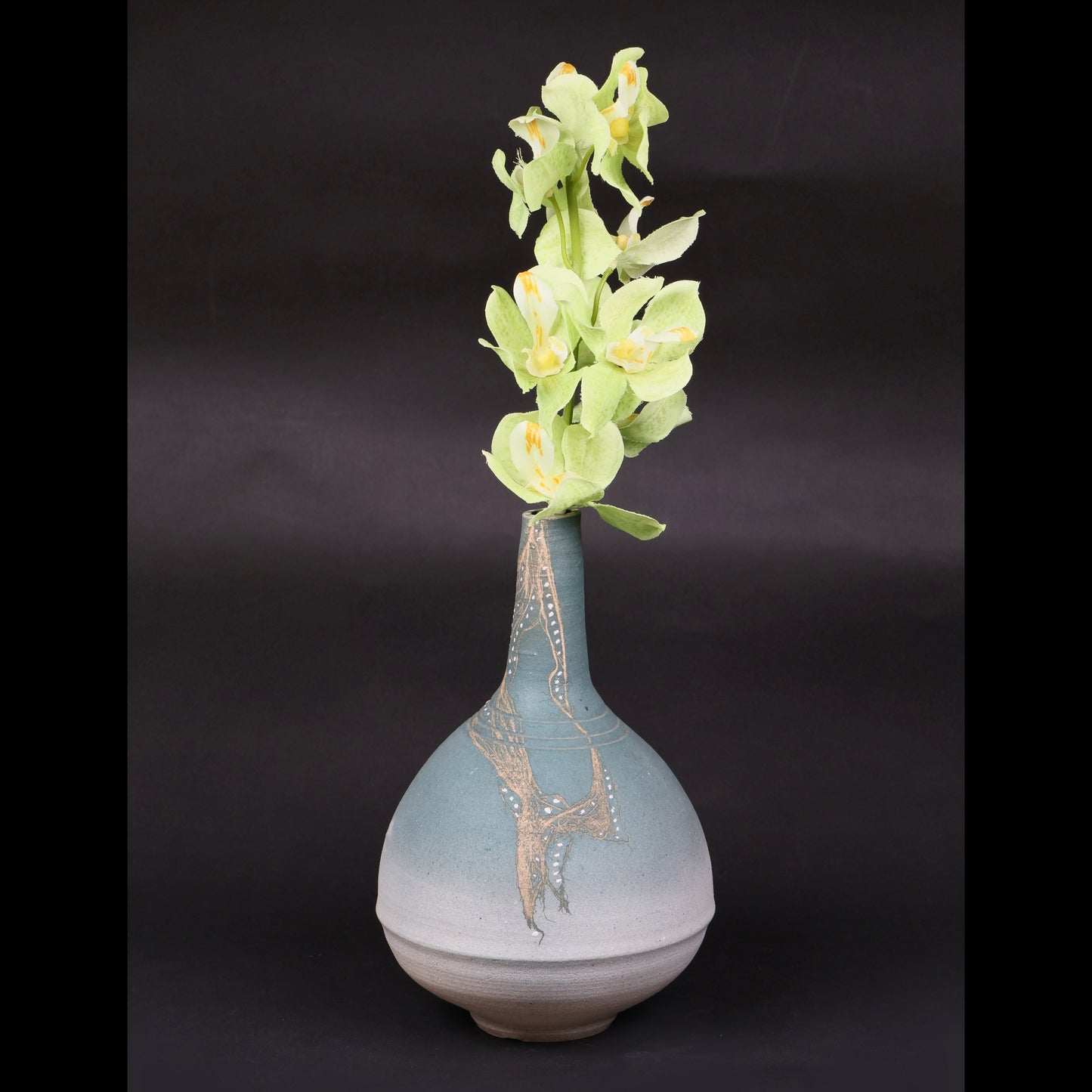 Matcha Mist | Handmade Kasama Ware Flower Vase | Green Haze | Kasama Pottery Bud Vase | Japanese ceramic vase | Small flower vase | Made in Japan