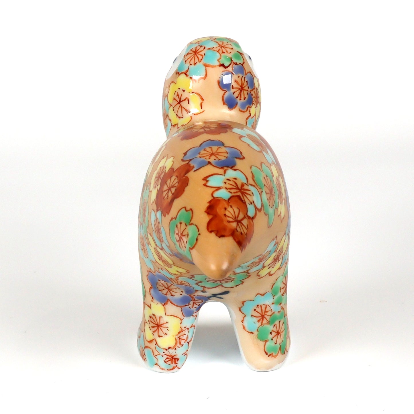Japanese Arita Ware Porcelain | Dinosaur Figurine | Hand Painted Sakura Cherry Blossom | Handmade Ceramic Statue | Unique Animal Art | Collectible Craft Gift | Saga Japan Pottery | Shoko Yamaguchi | Akane Studio | Made in Japan