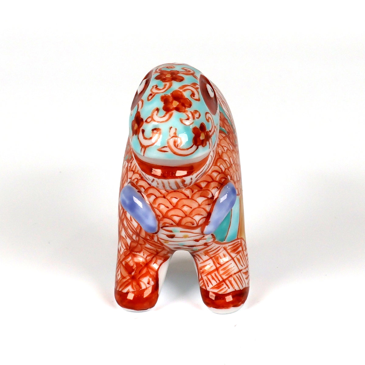 Arita Ware | Arita-yaki Japanese Porcelain | Hand-Painted Dinosaur Figurine | Japanese Porcelain Animal Sculpture | Sakura Shonzui Pattern | Japanese Art & Craft | Made in Japan | Akane Studio | Shoko Yamaguchi