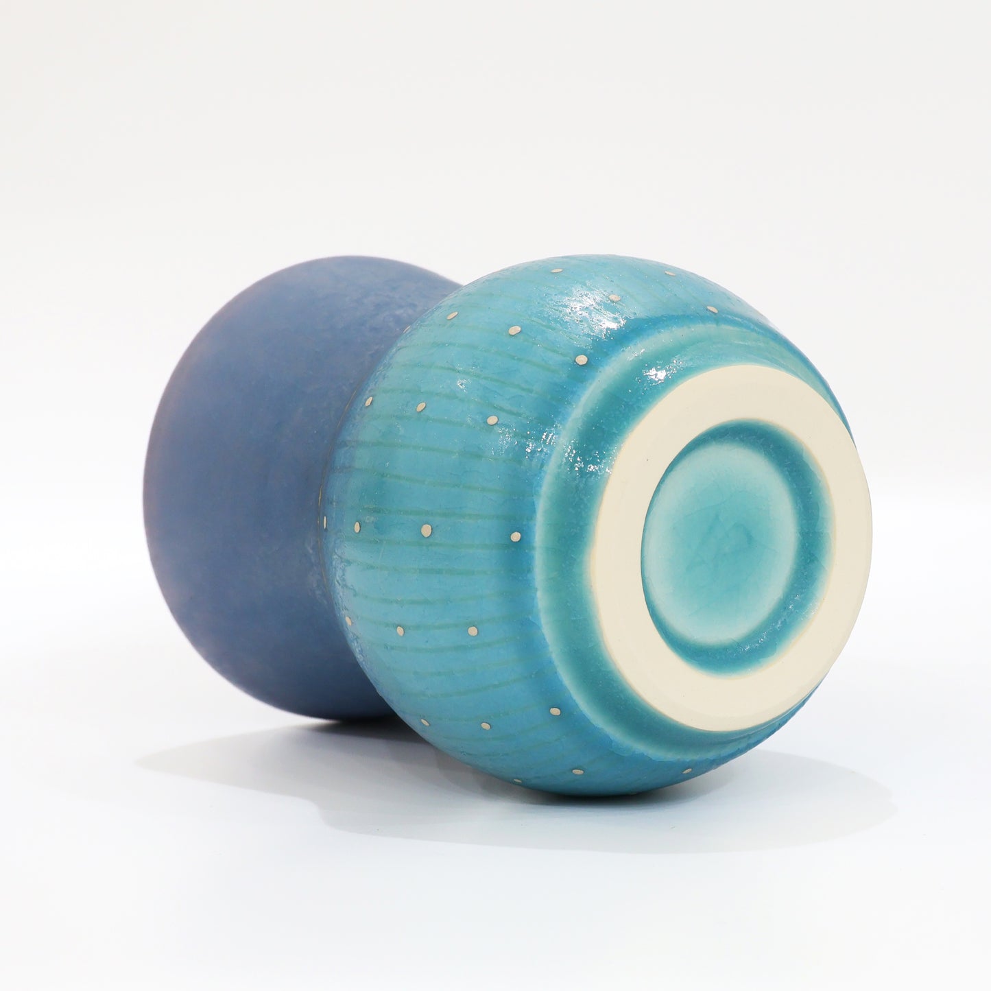 Kasama Ware Blue Sake Cup | Handcrafted Japanese Porcelain | Signed Art Box | Koichi Iinuma | Sake up | Made in Japan