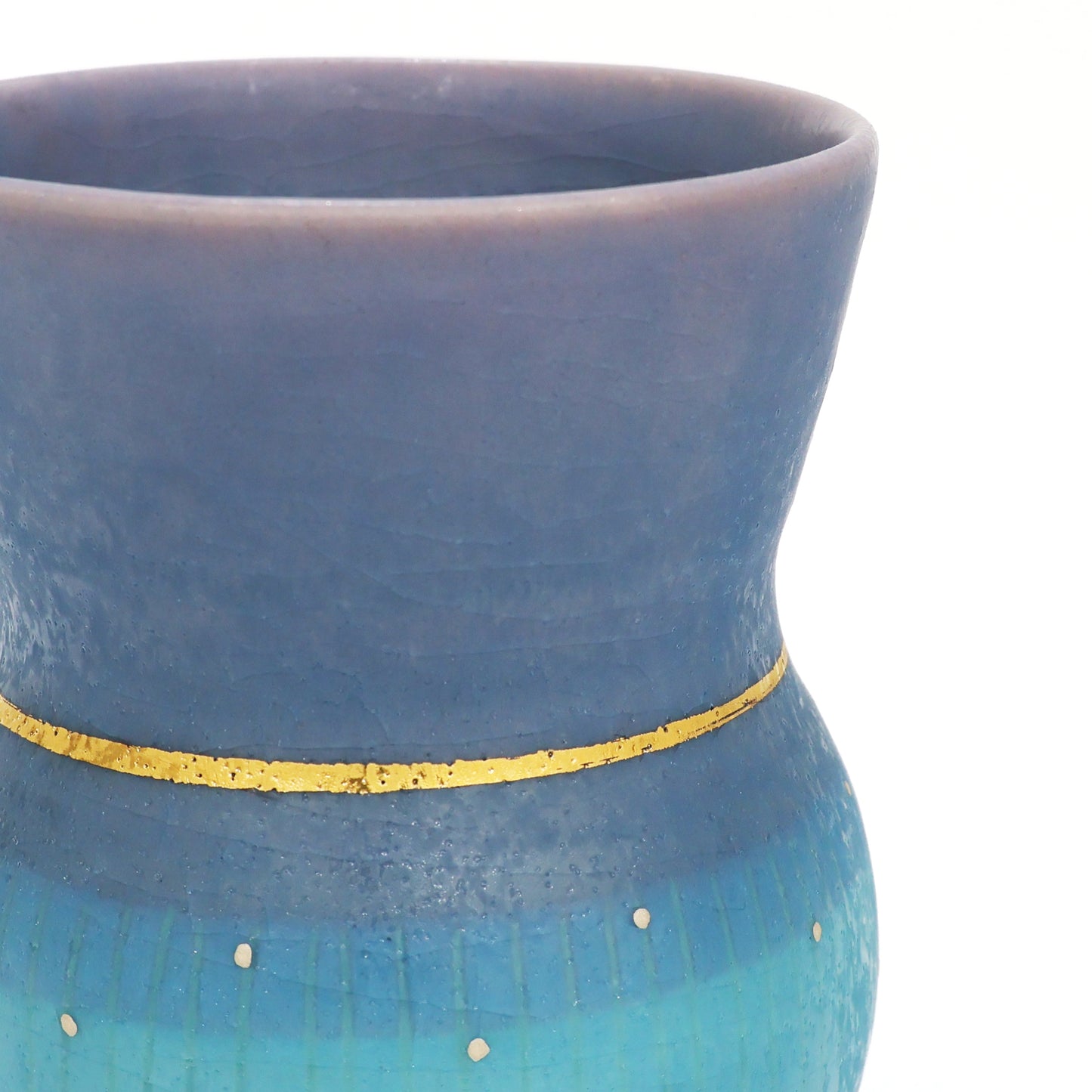 Kasama Ware Blue Sake Cup | Handcrafted Japanese Porcelain | Signed Art Box | Koichi Iinuma | Sake up | Made in Japan