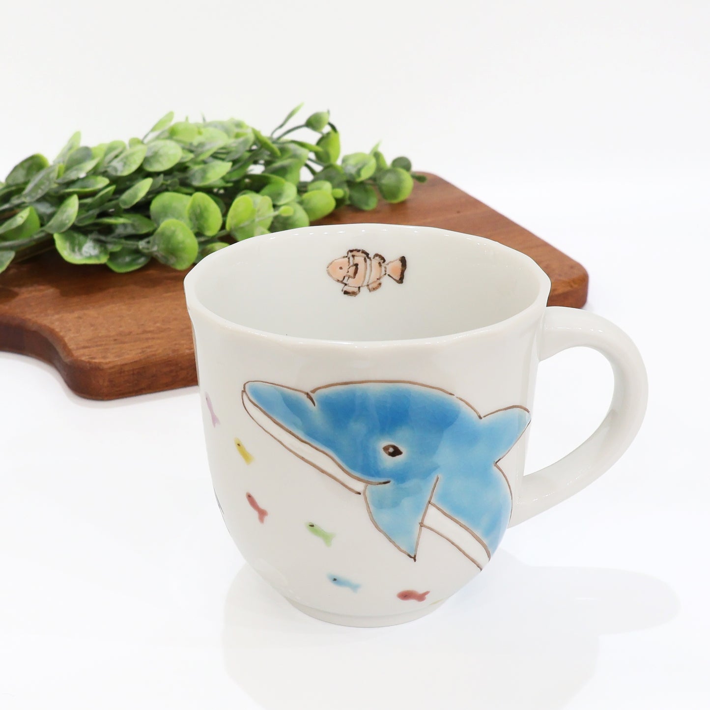 Kutani Ware "Sea & Meadow" Pair Mugs | Handcrafted Japanese Ceramic Cups | Alpaca, Clover & Sea Animals | Made in Japan