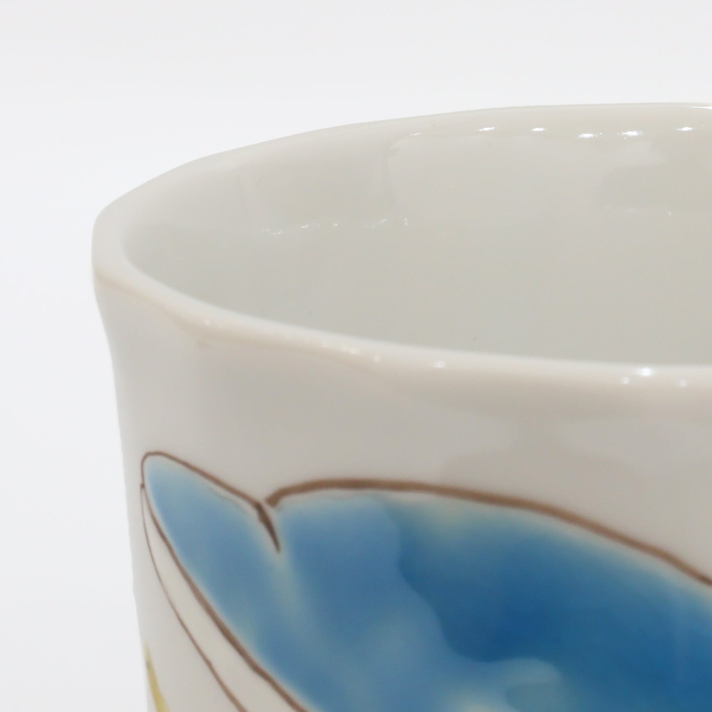 Kutani Ware "Sea & Meadow" Pair Mugs | Handcrafted Japanese Ceramic Cups | Alpaca, Clover & Sea Animals | Made in Japan