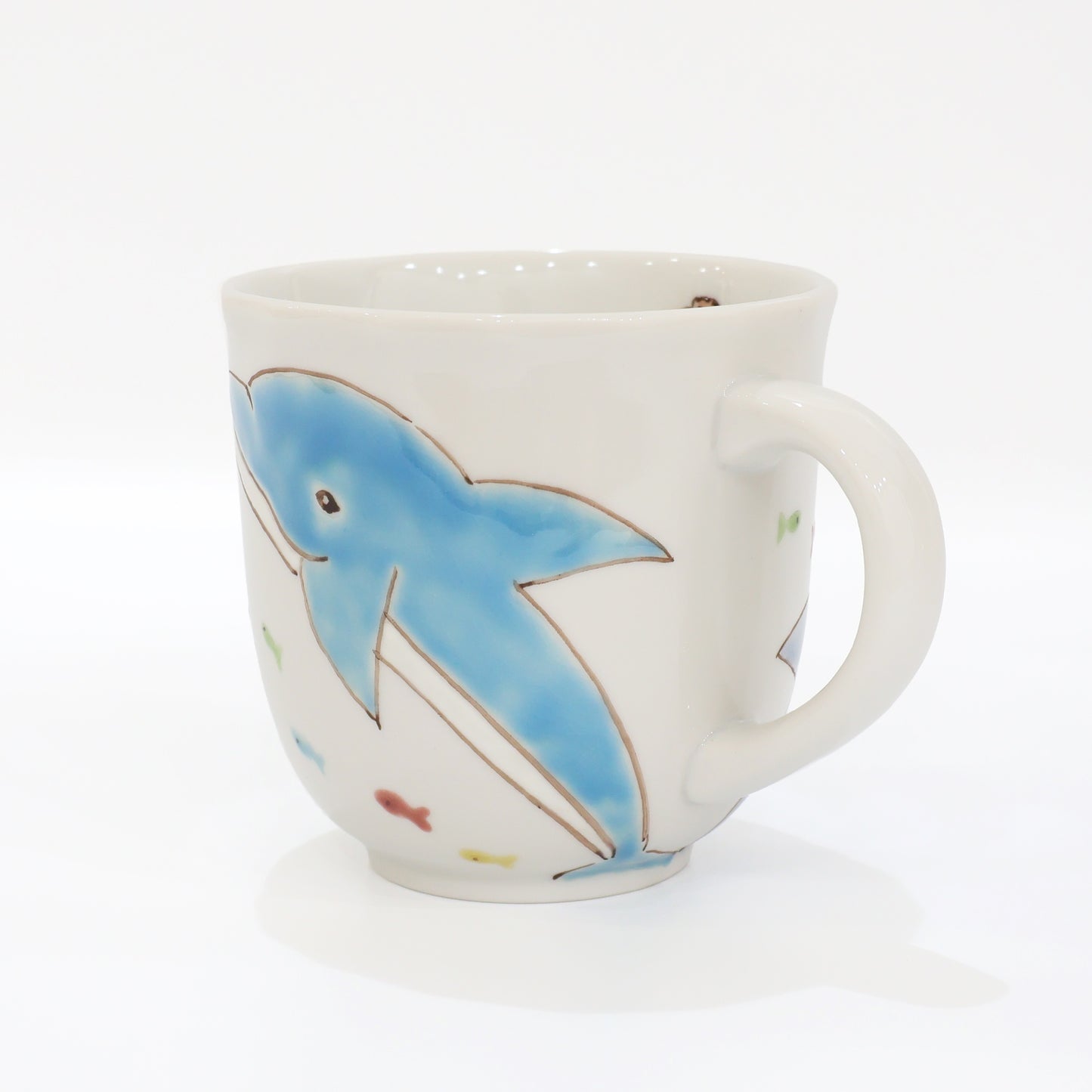 Kutani Ware | Japanese Mug | Ocean Mug | Dolphin Mug | Penguin Mug | Jellyfish Mug | Clownfish Mug | Coffee Mug | Tea Cup | Japanese Pottery | Handmade Mug | Hand Painted | Made in Japan | Animal Mug