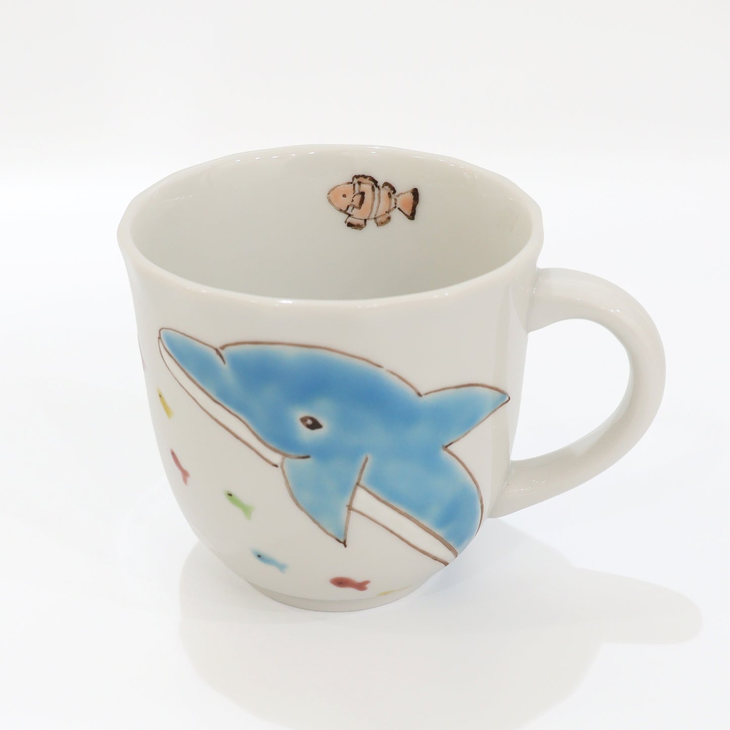 Kutani Ware | Japanese Mug | Ocean Mug | Dolphin Mug | Penguin Mug | Jellyfish Mug | Clownfish Mug | Coffee Mug | Tea Cup | Japanese Pottery | Handmade Mug | Hand Painted | Made in Japan | Animal Mug