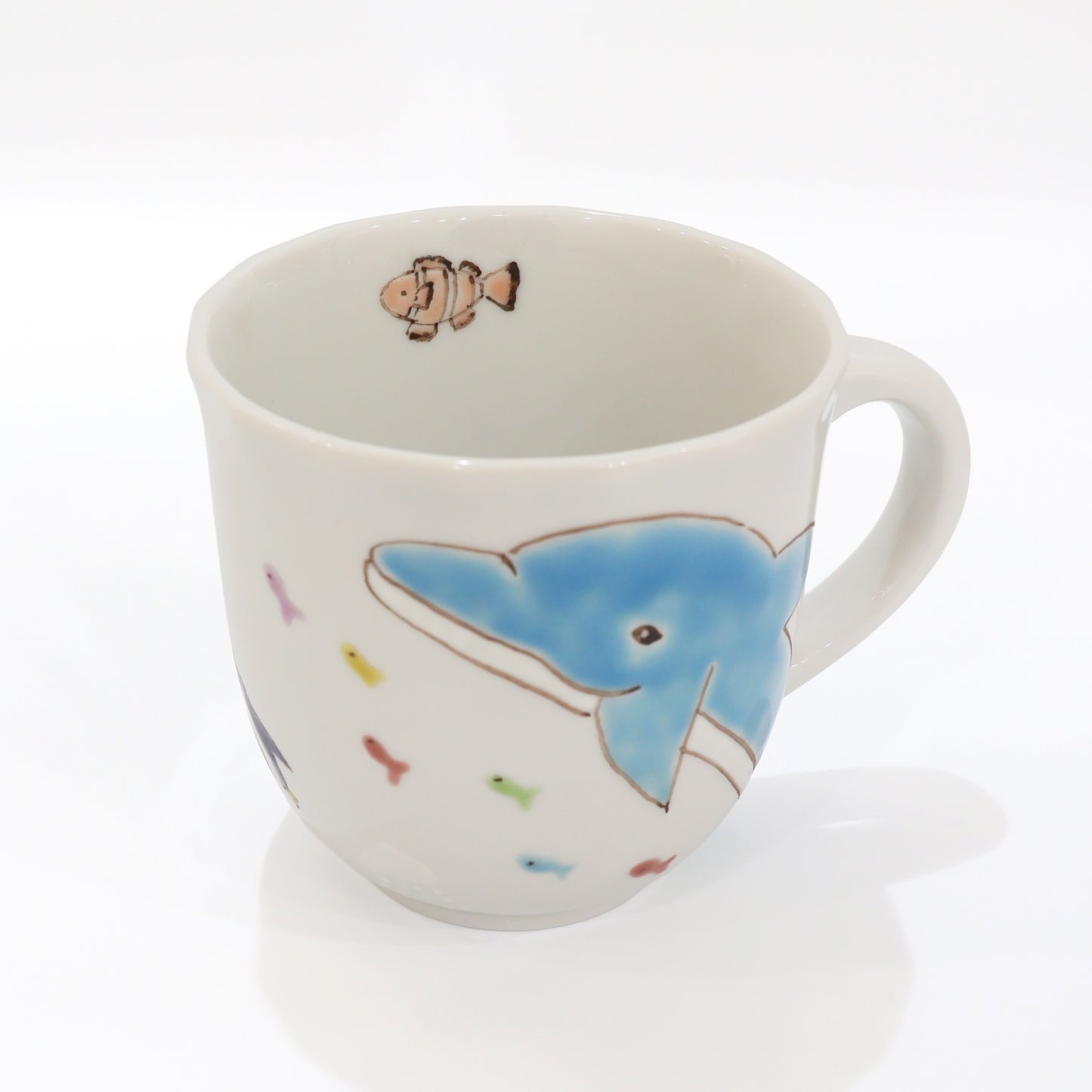 Kutani Ware | Japanese Mug | Ocean Mug | Dolphin Mug | Penguin Mug | Jellyfish Mug | Clownfish Mug | Coffee Mug | Tea Cup | Japanese Pottery | Handmade Mug | Hand Painted | Made in Japan | Animal Mug