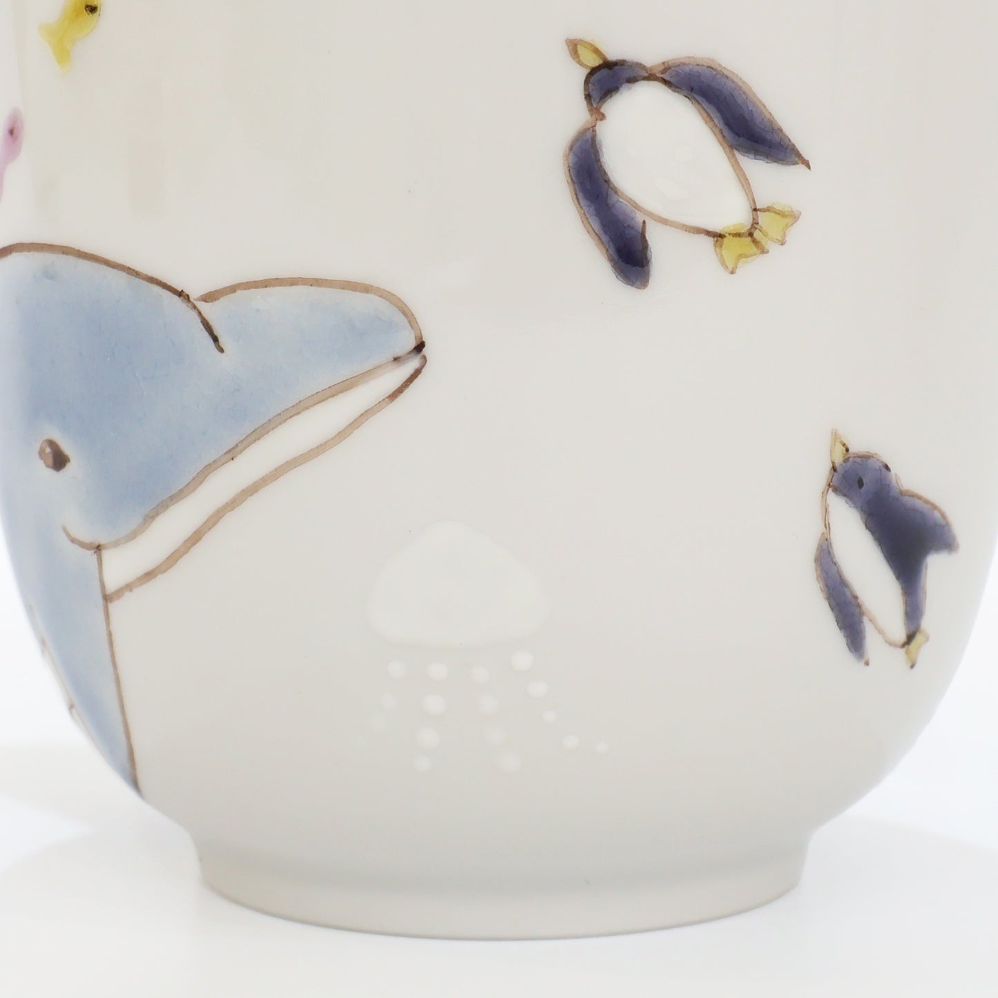 Kutani Ware | Japanese Mug | Ocean Mug | Dolphin Mug | Penguin Mug | Jellyfish Mug | Clownfish Mug | Coffee Mug | Tea Cup | Japanese Pottery | Handmade Mug | Hand Painted | Made in Japan | Animal Mug