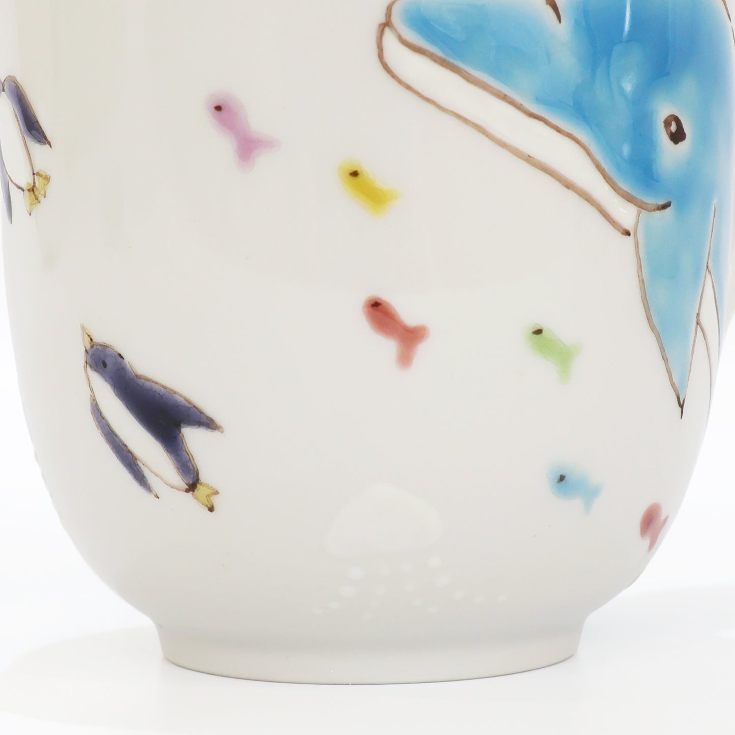 Kutani Ware | Japanese Mug | Ocean Mug | Dolphin Mug | Penguin Mug | Jellyfish Mug | Clownfish Mug | Coffee Mug | Tea Cup | Japanese Pottery | Handmade Mug | Hand Painted | Made in Japan | Animal Mug