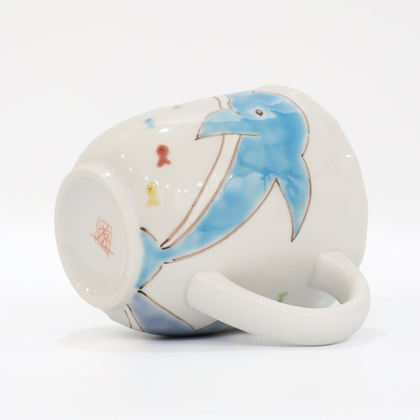 Kutani Ware | Japanese Mug | Ocean Mug | Dolphin Mug | Penguin Mug | Jellyfish Mug | Clownfish Mug | Coffee Mug | Tea Cup | Japanese Pottery | Handmade Mug | Hand Painted | Made in Japan | Animal Mug